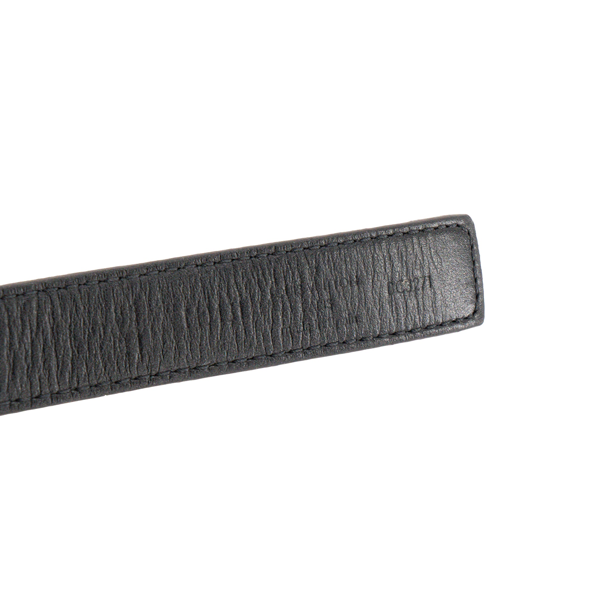LOUIS VUITTON - Ceinture réversible LV Iconic Louis Vuitton en toile enduite monogrammée et cuir lisse noir (T85)