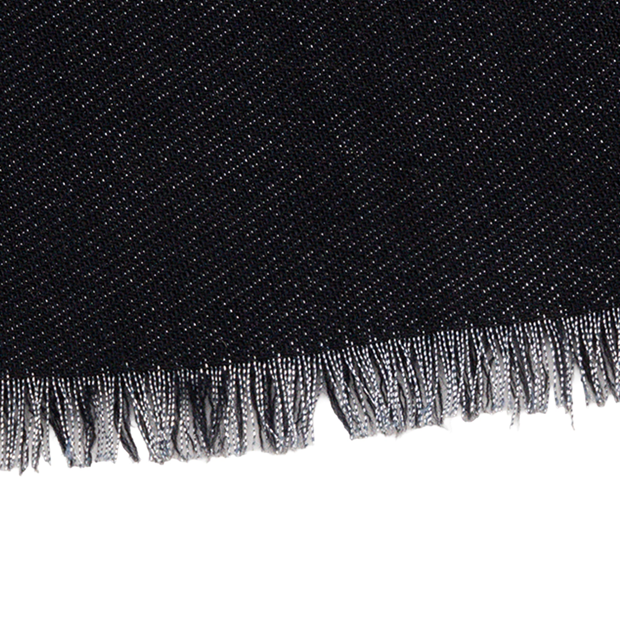 LOUIS VUITTON - Châle Monogram Shine Louis Vuitton en soie noire et fibres métallisées