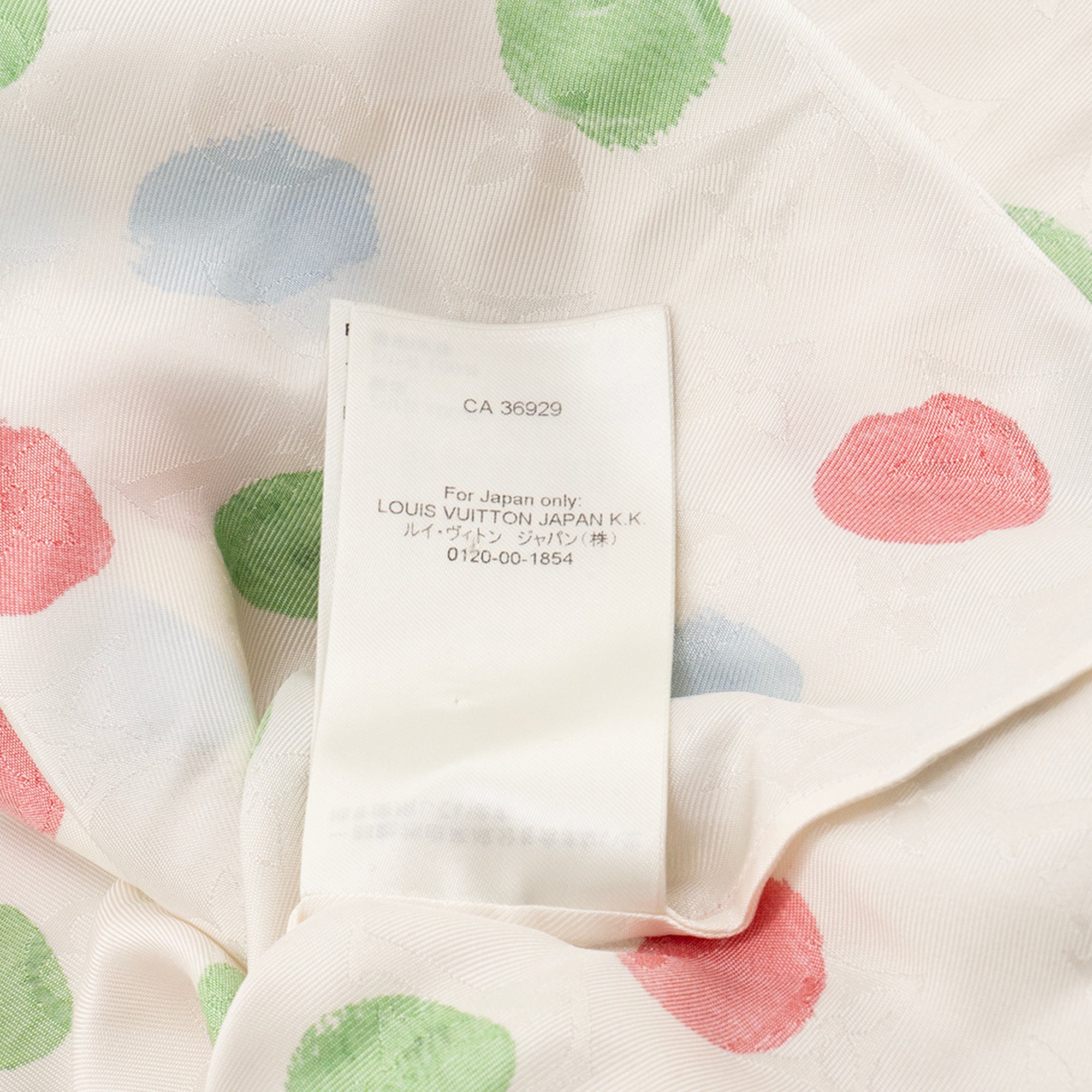 LOUIS VUITTON - Chemise Louis Vuitton x Yayoi Kusama en soie blanche et pois colorés (T40)