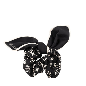 LOUIS VUITTON - Accessoire de cheveux Louis Vuitton en soie noire et blanche