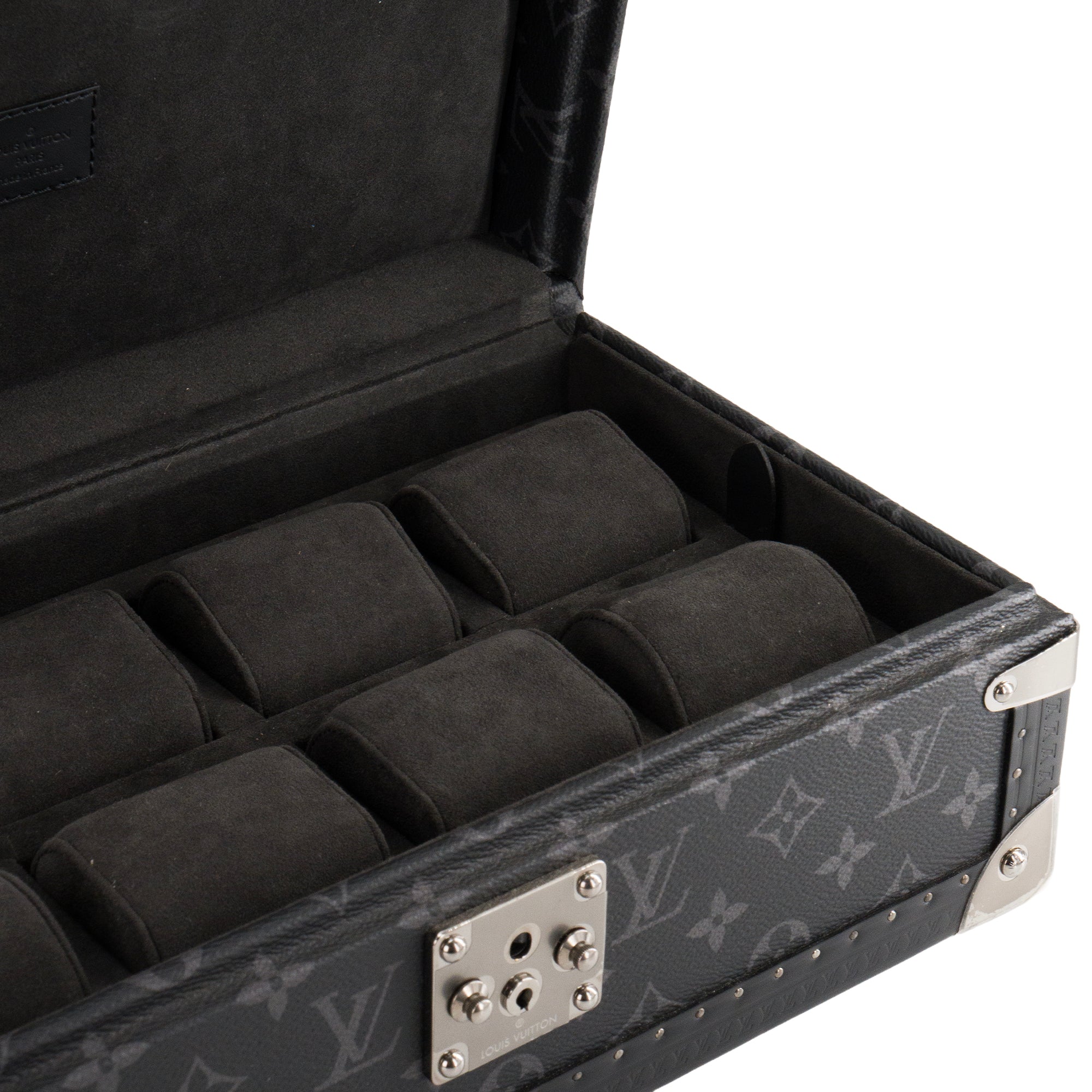 LOUIS VUITTON - Coffret 8 montres Louis Vuitton en toile enduite monogrammée éclipse