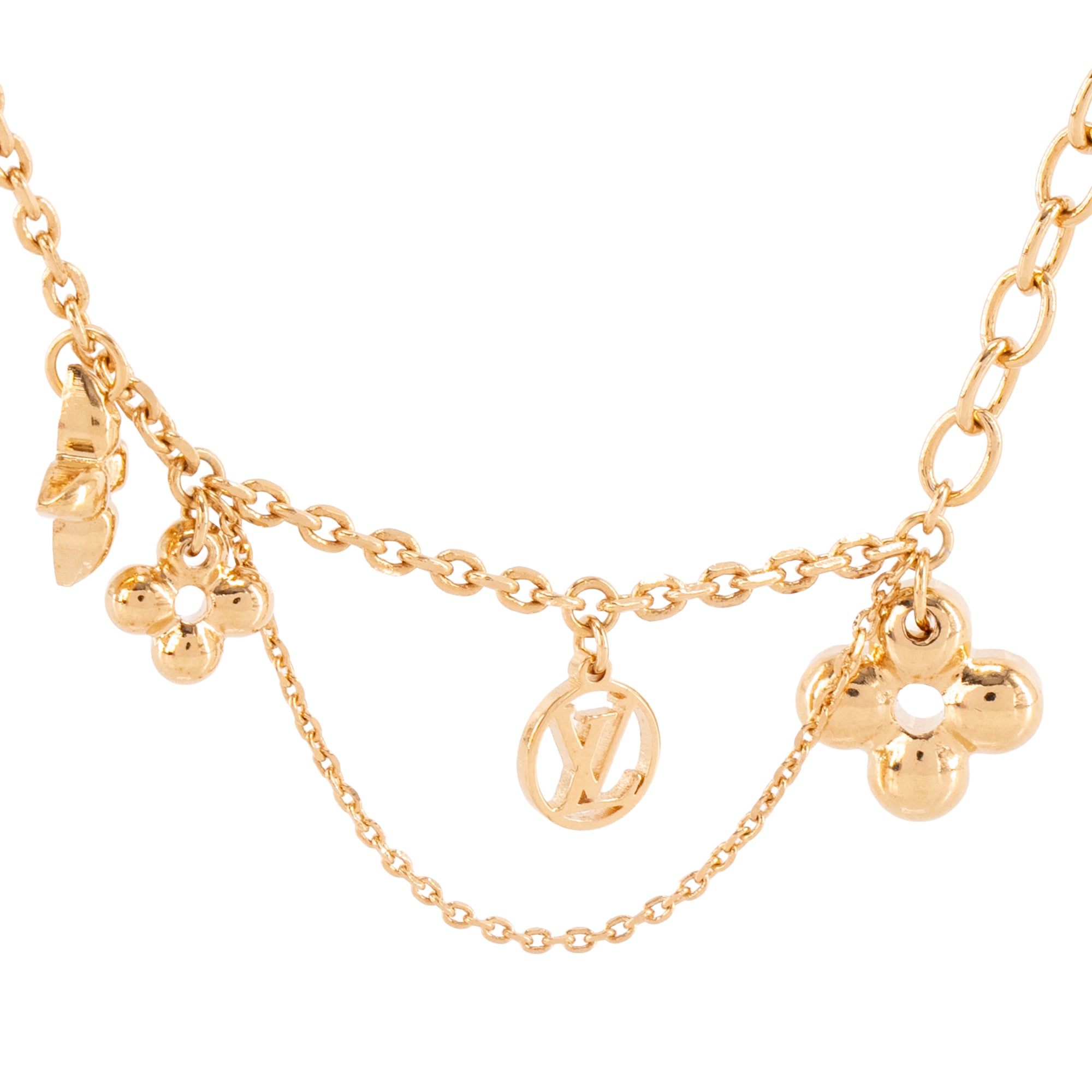 LOUIS VUITTON - Collier Blooming Louis Vuitton en métal doré