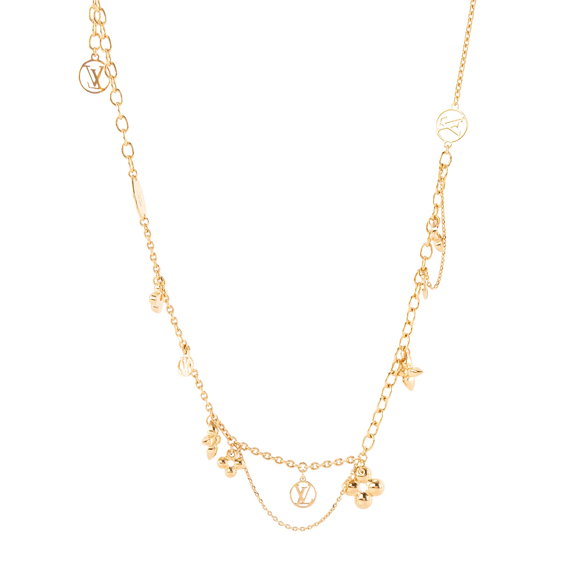 LOUIS VUITTON - Collier Blooming Louis Vuitton en métal doré