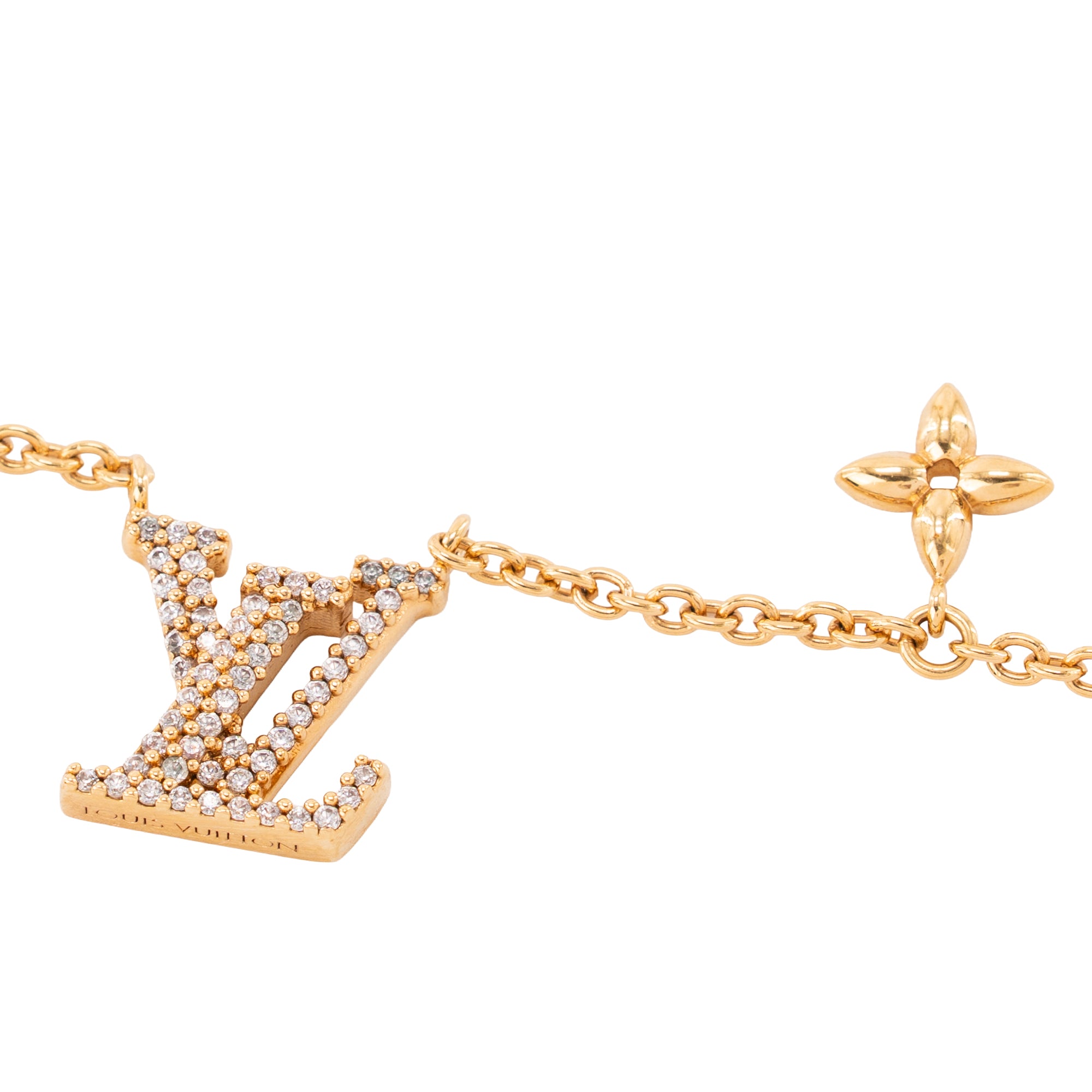 LOUIS VUITTON - Collier LV Iconic Louis Vuitton en métal doré avec strass