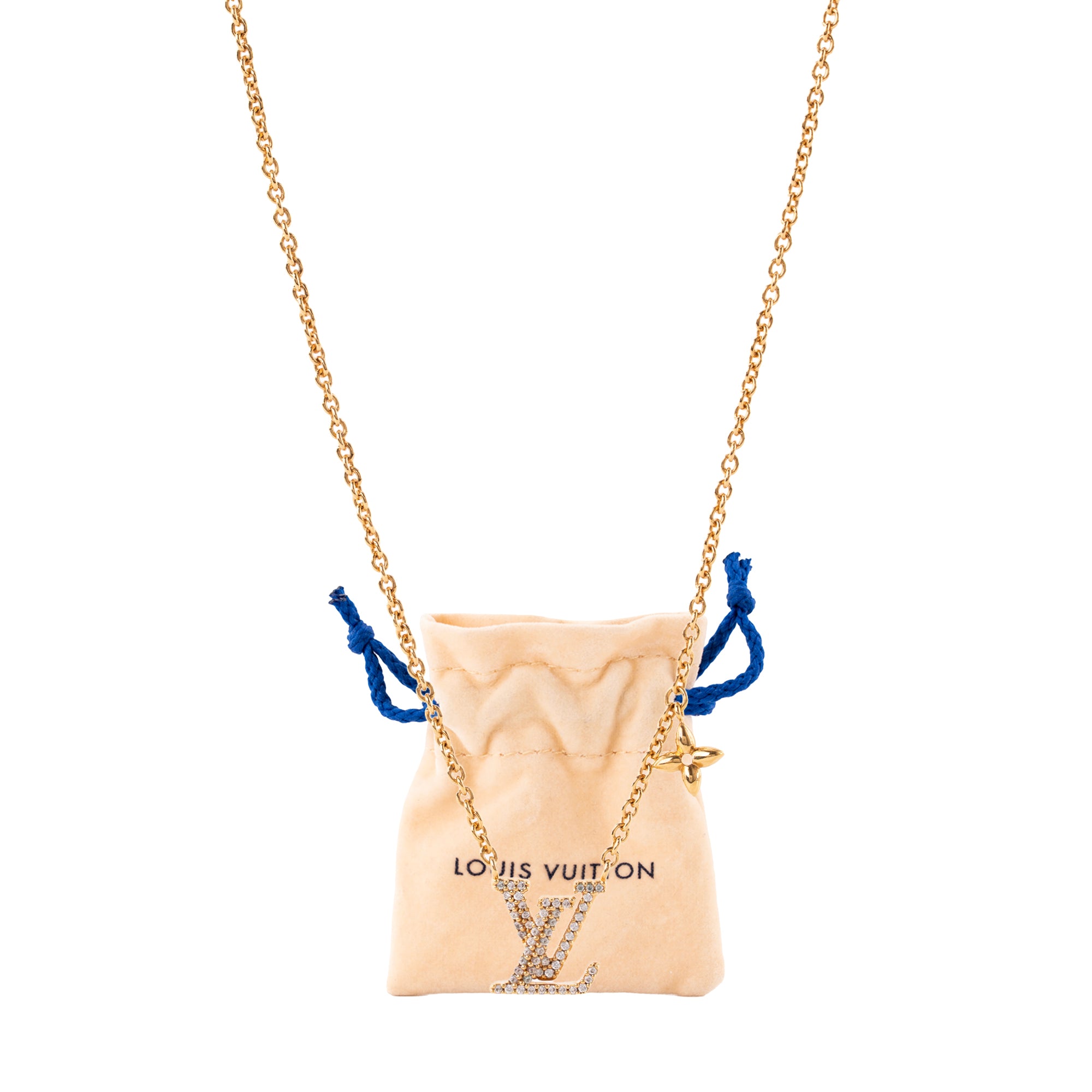 LOUIS VUITTON - Collier LV Iconic Louis Vuitton en métal doré avec strass