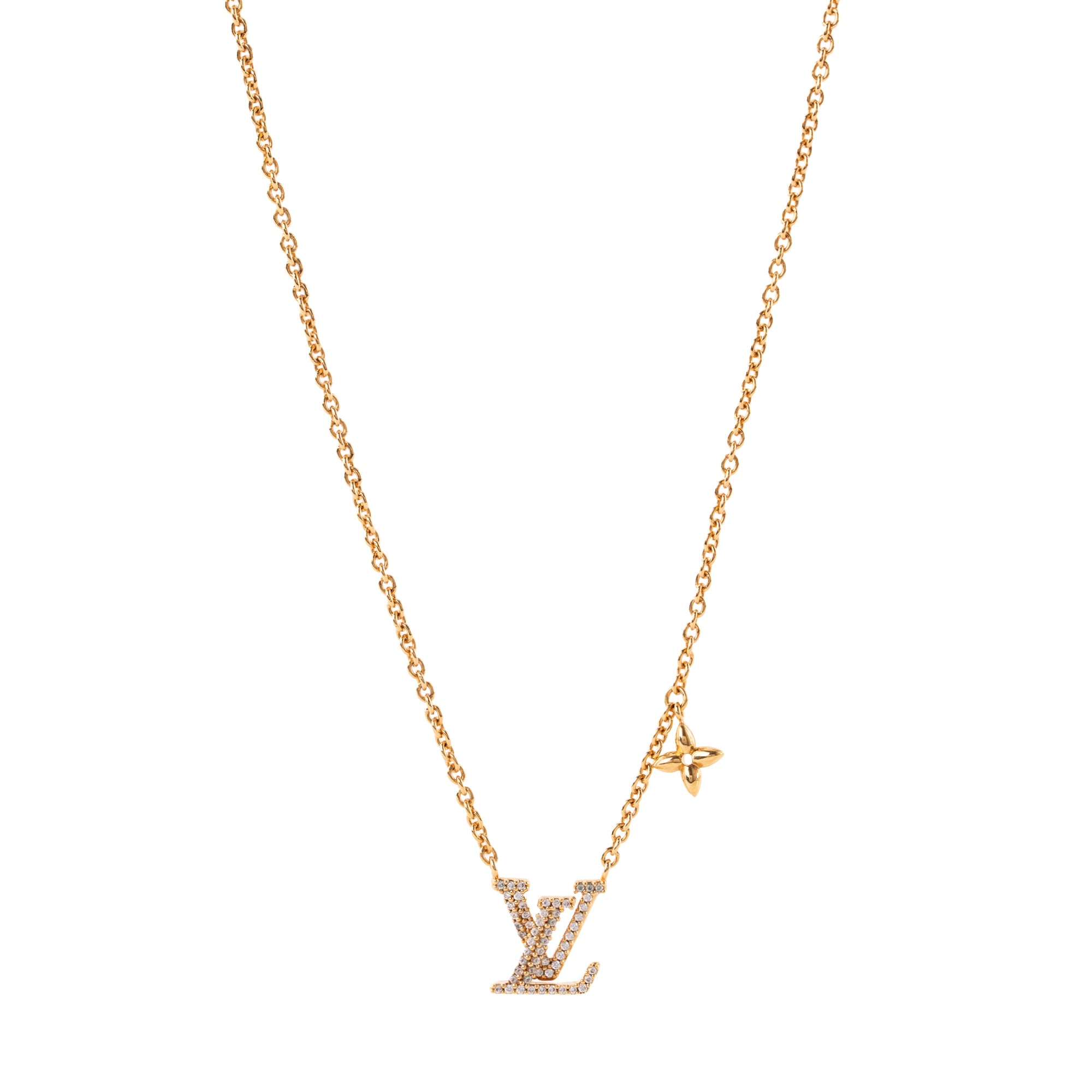 LOUIS VUITTON - Collier LV Iconic Louis Vuitton en métal doré avec strass