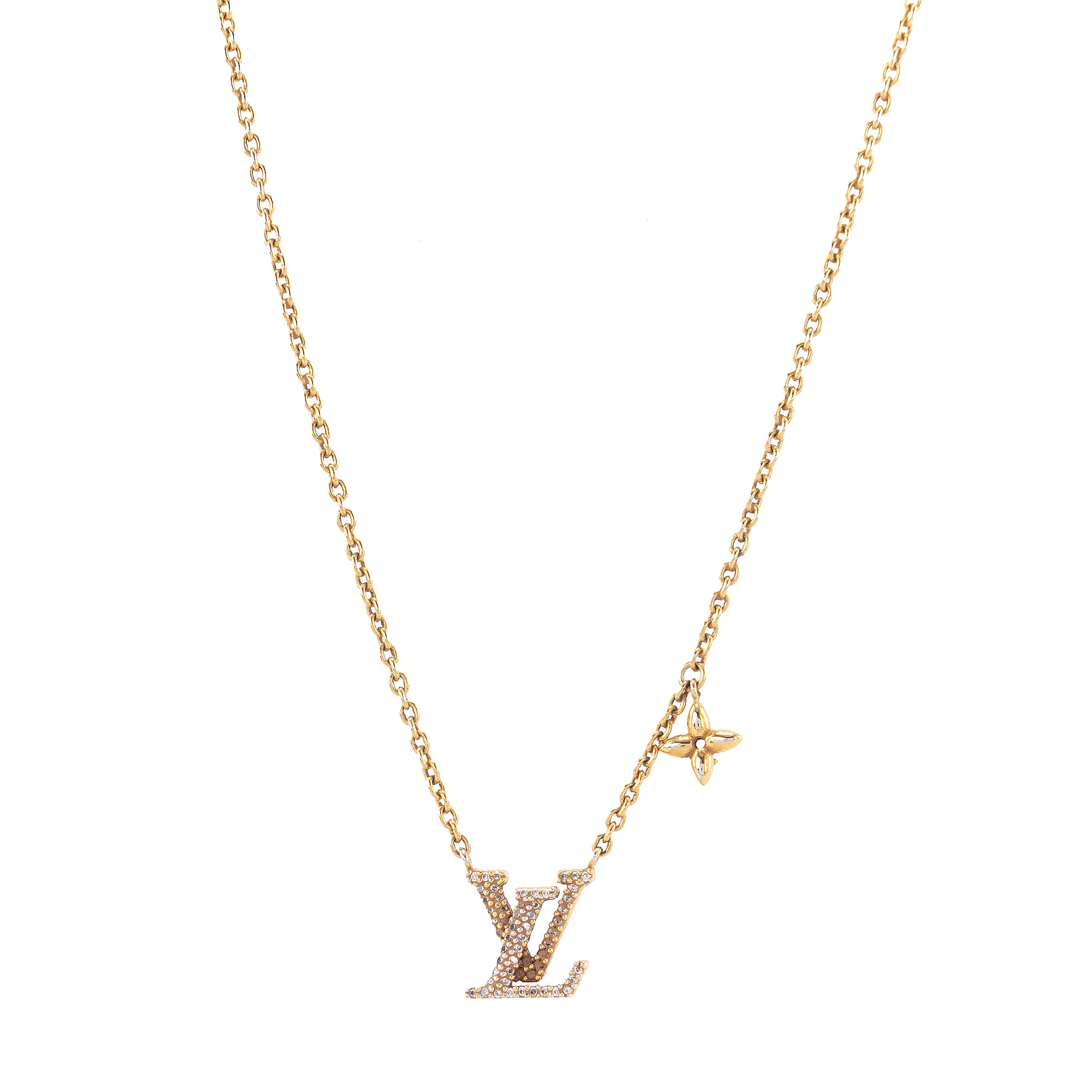 LOUIS VUITTON - Collier LV Iconic Louis Vuitton en métal doré et strass