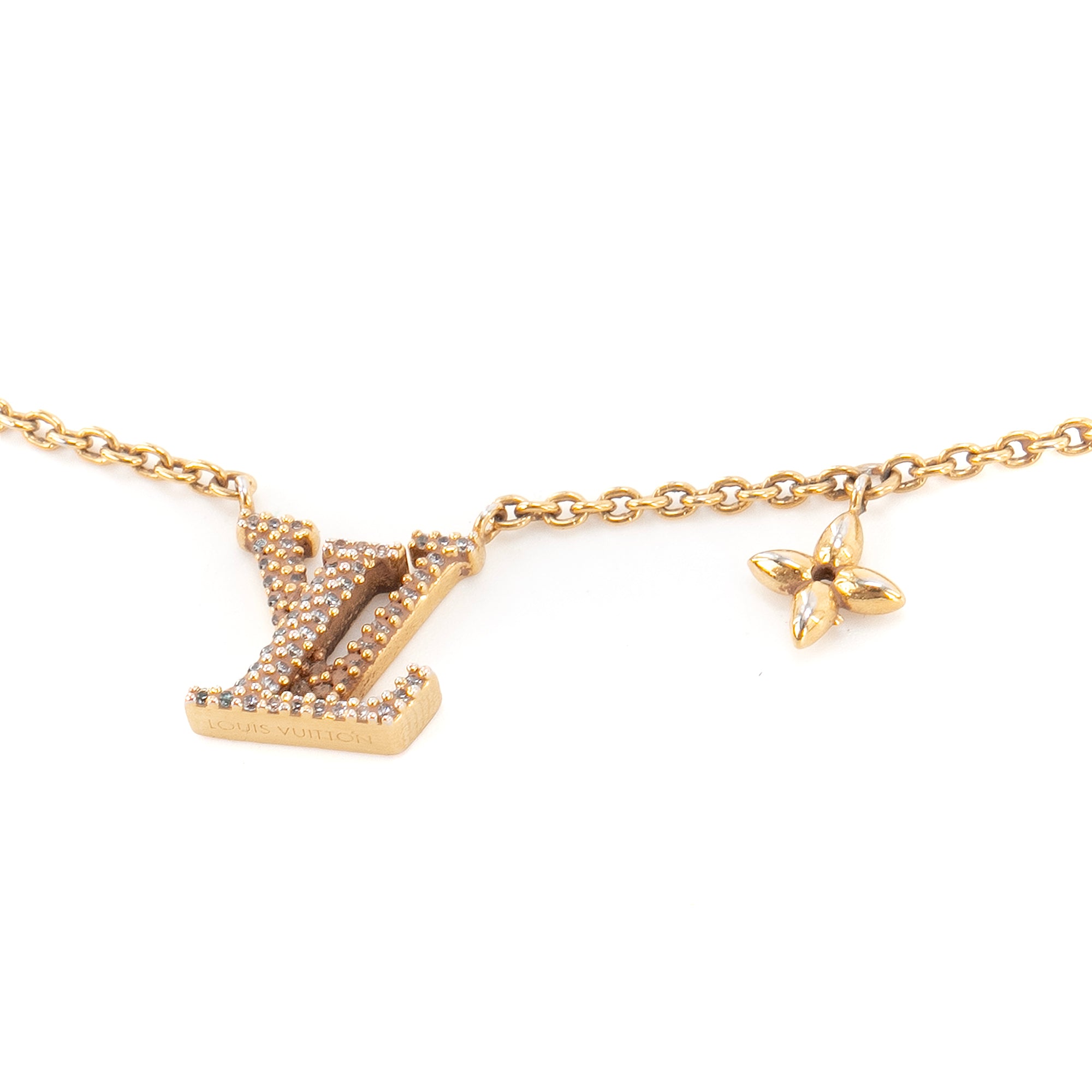 LOUIS VUITTON - Collier LV Iconic Louis Vuitton en métal doré et strass
