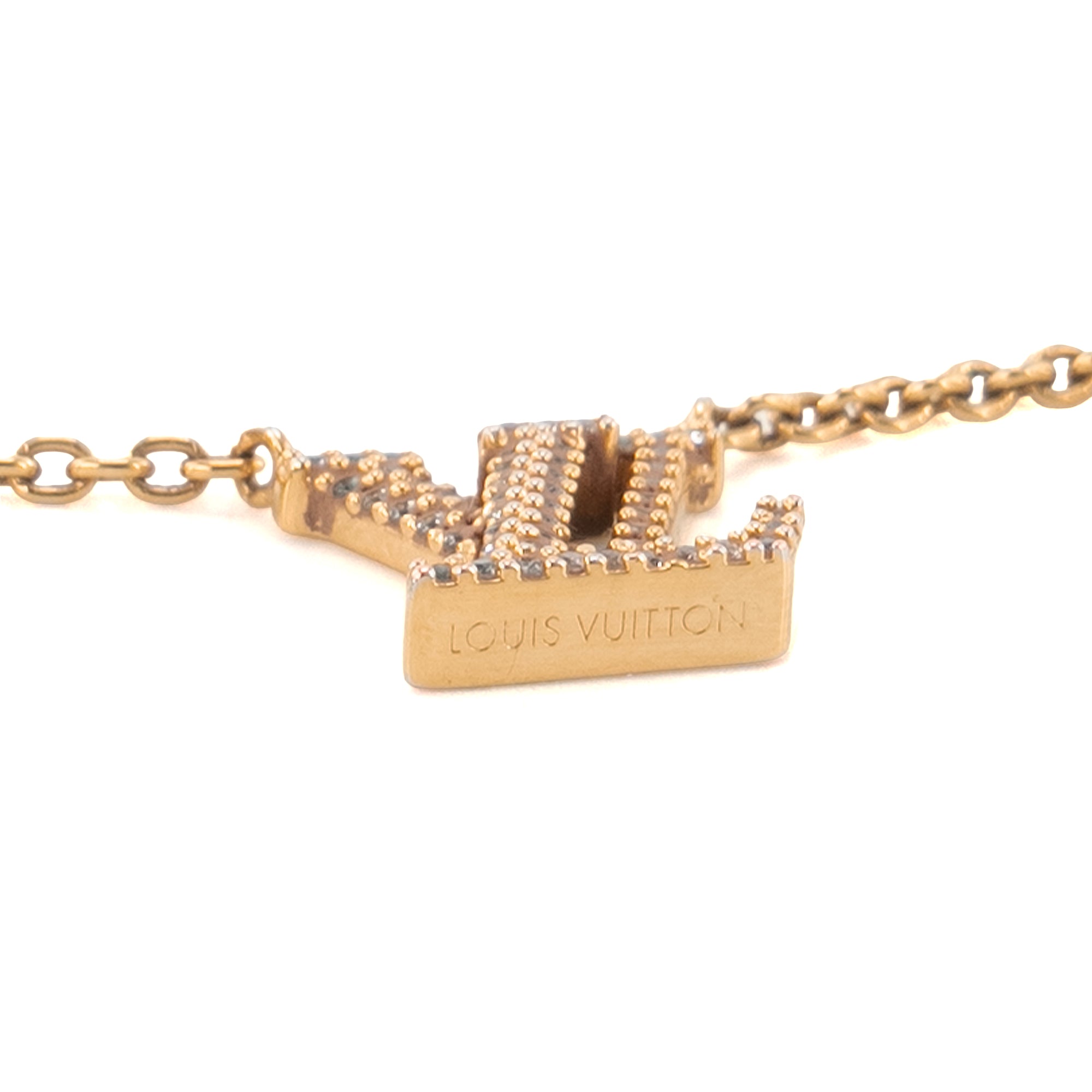 LOUIS VUITTON - Collier LV Iconic Louis Vuitton en métal doré et strass