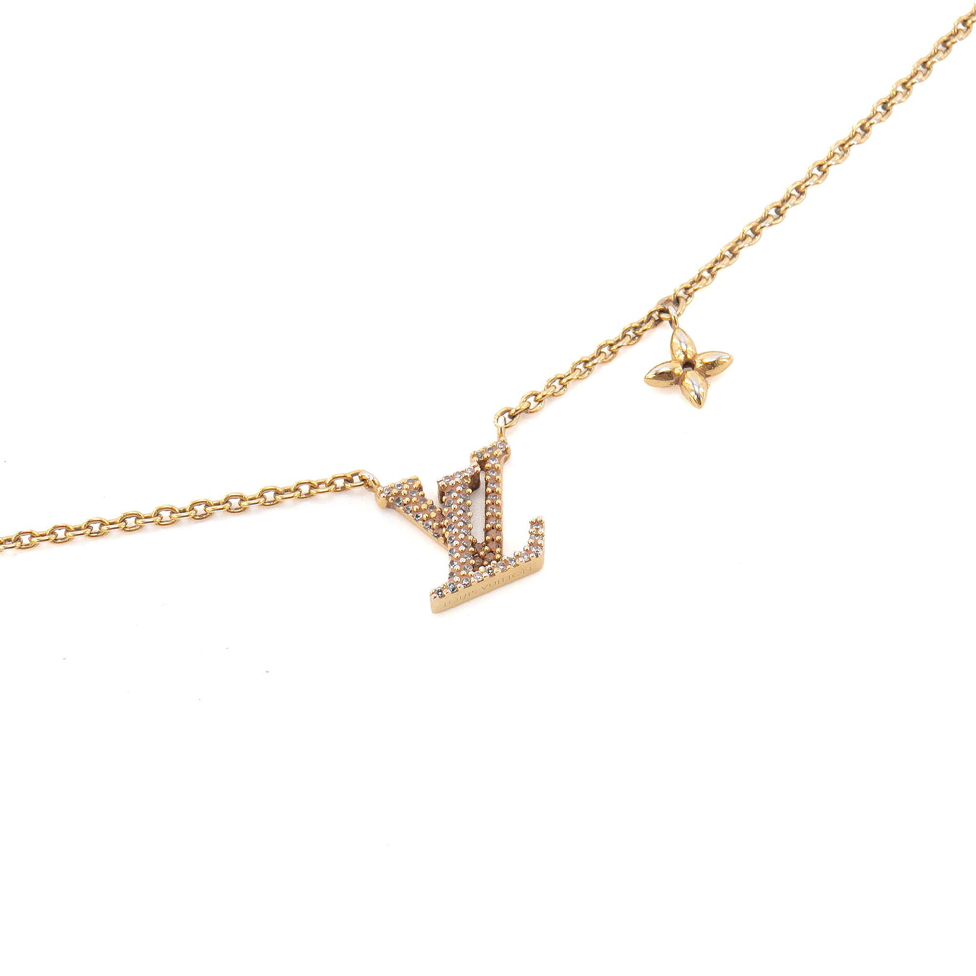 LOUIS VUITTON - Collier LV Iconic Louis Vuitton en métal doré et strass
