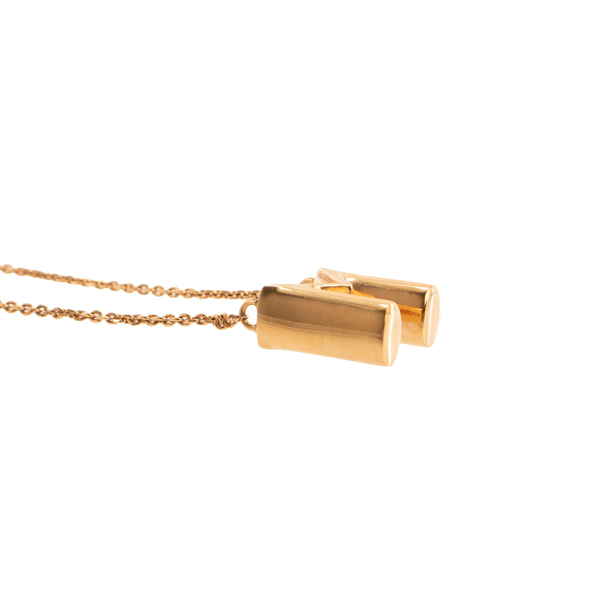 LOUIS VUITTON - Louis Vuitton M necklace in gold metal