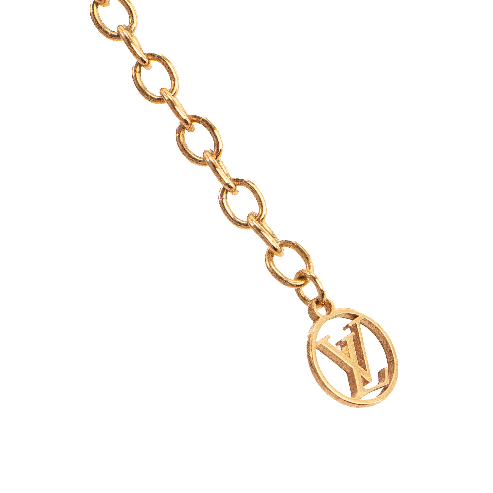 LOUIS VUITTON - Louis Vuitton M necklace in gold metal