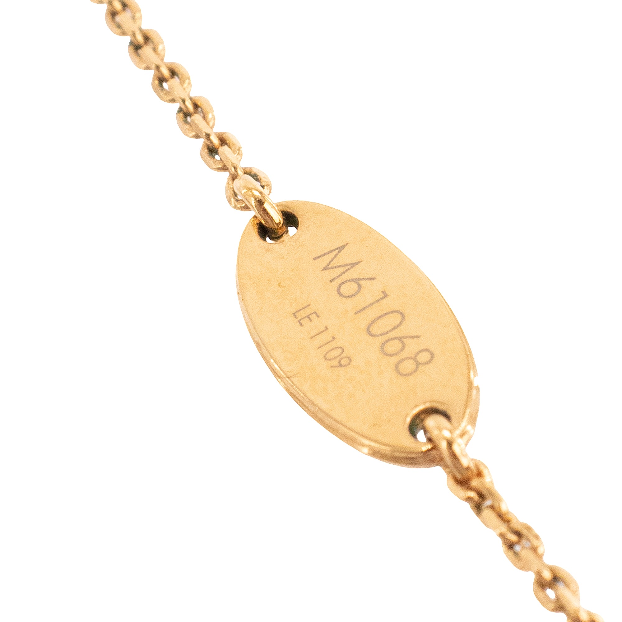 LOUIS VUITTON - Louis Vuitton M necklace in gold metal