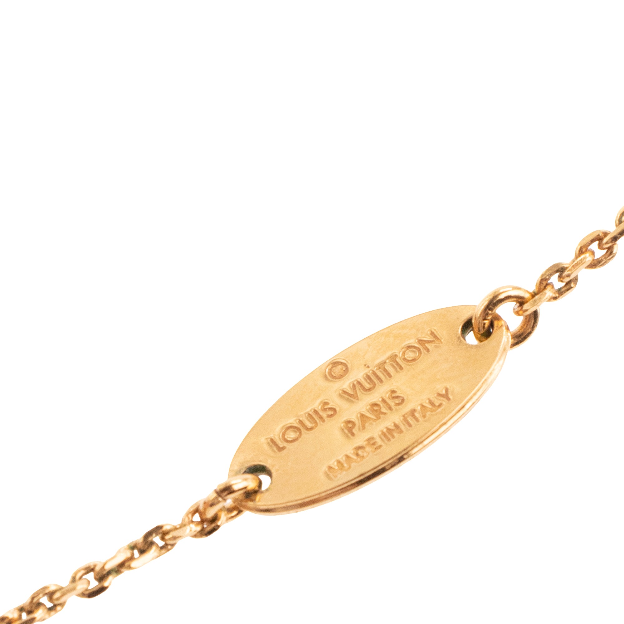 LOUIS VUITTON - Louis Vuitton M necklace in gold metal