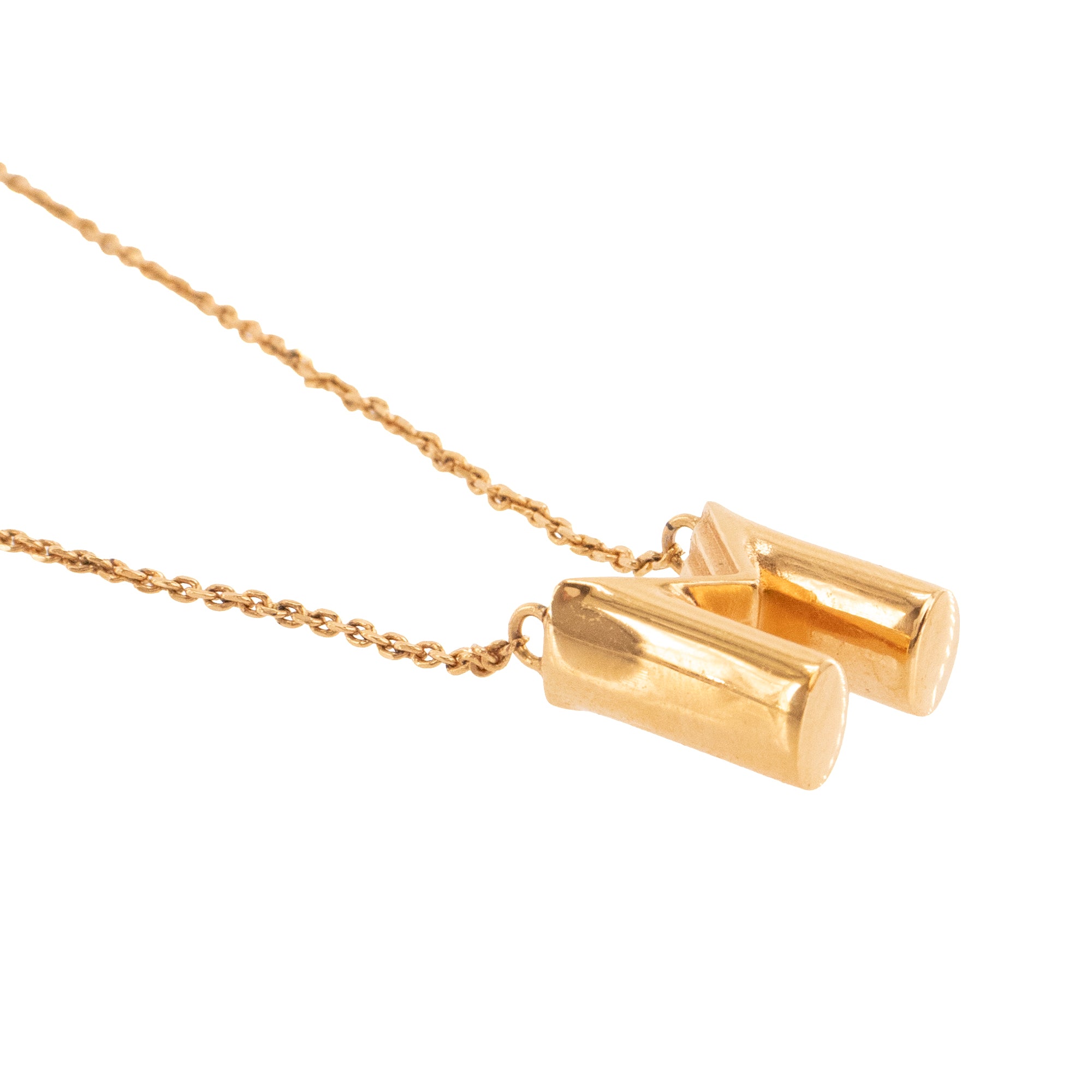 LOUIS VUITTON - Louis Vuitton M necklace in gold metal