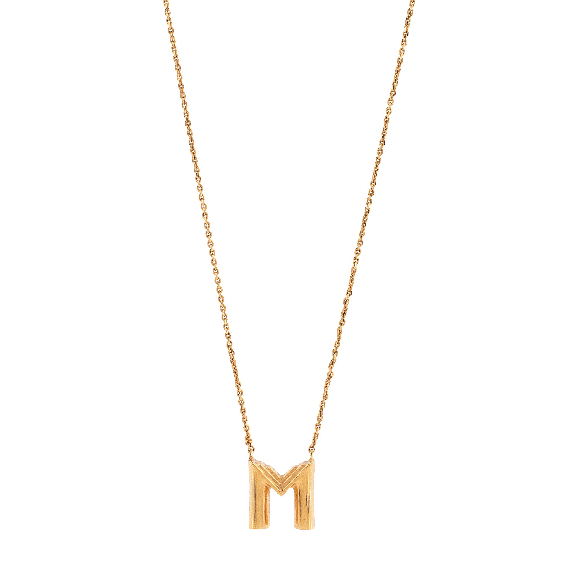 LOUIS VUITTON - Louis Vuitton M necklace in gold metal