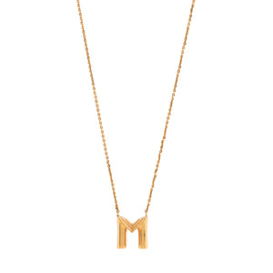 LOUIS VUITTON - Louis Vuitton M necklace in gold metal