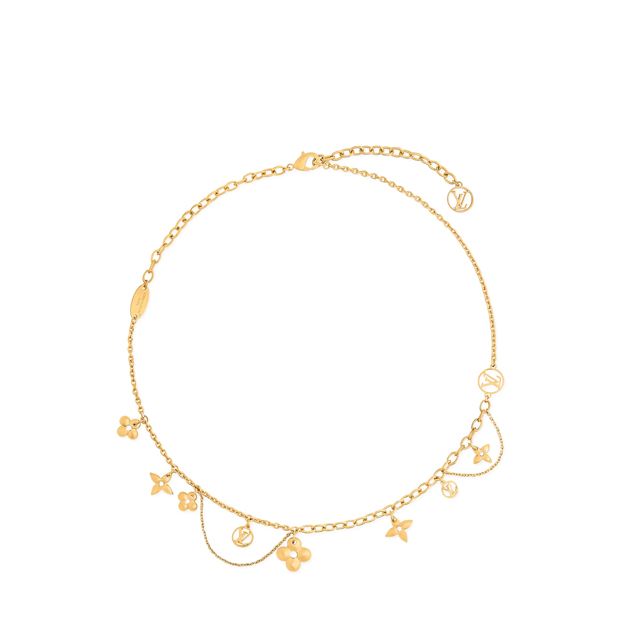 LOUIS VUITTON - Louis Vuitton Blooming flexible necklace in gold metal
