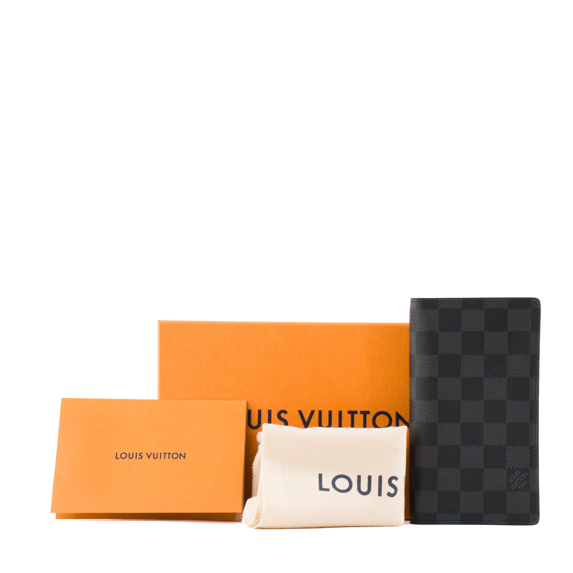 LOUIS VUITTON - Couverture Agenda de poche Louis Vuitton en toile damier graphite