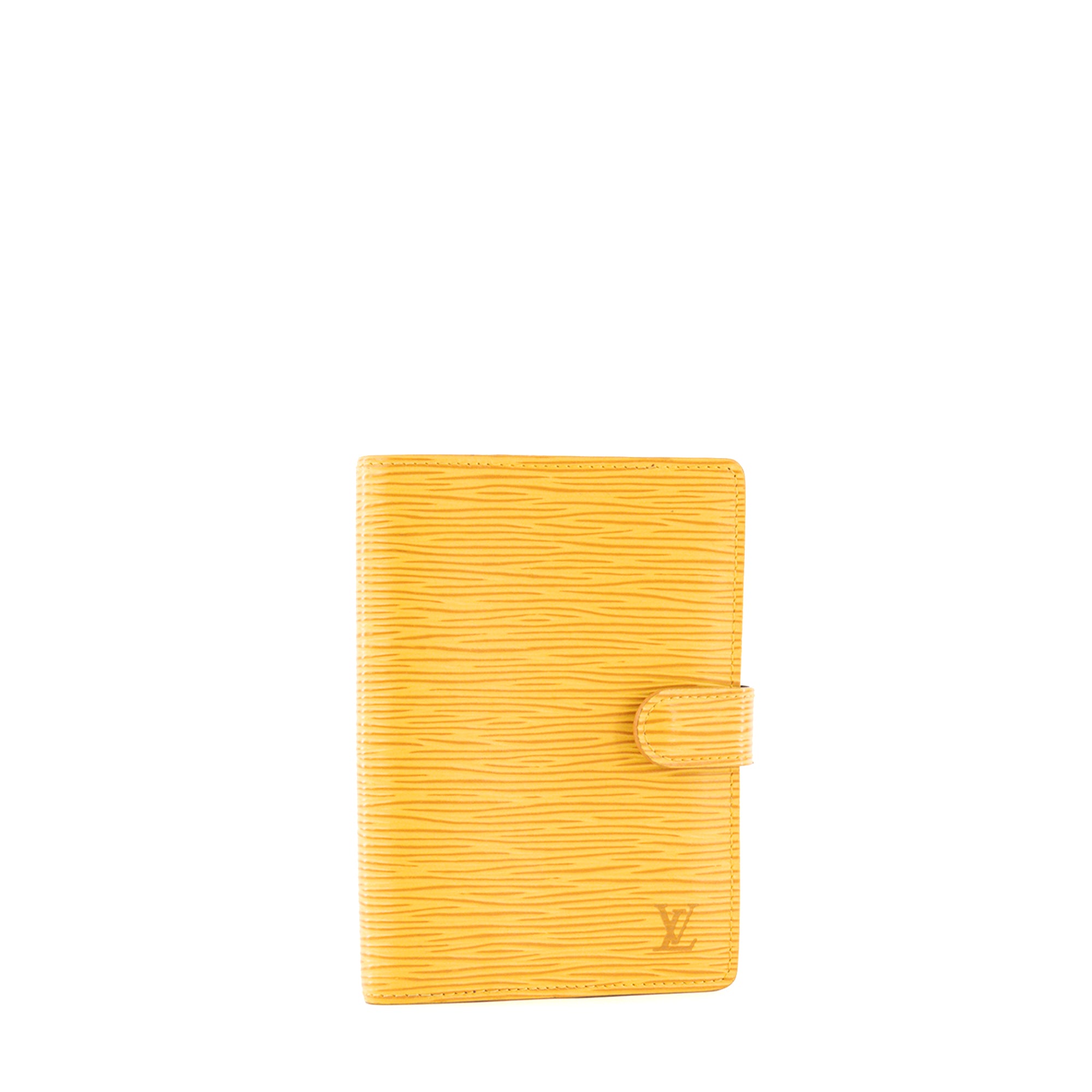 LOUIS VUITTON - Couverture Agenda Louis Vuitton en cuir épi jaune vintage
