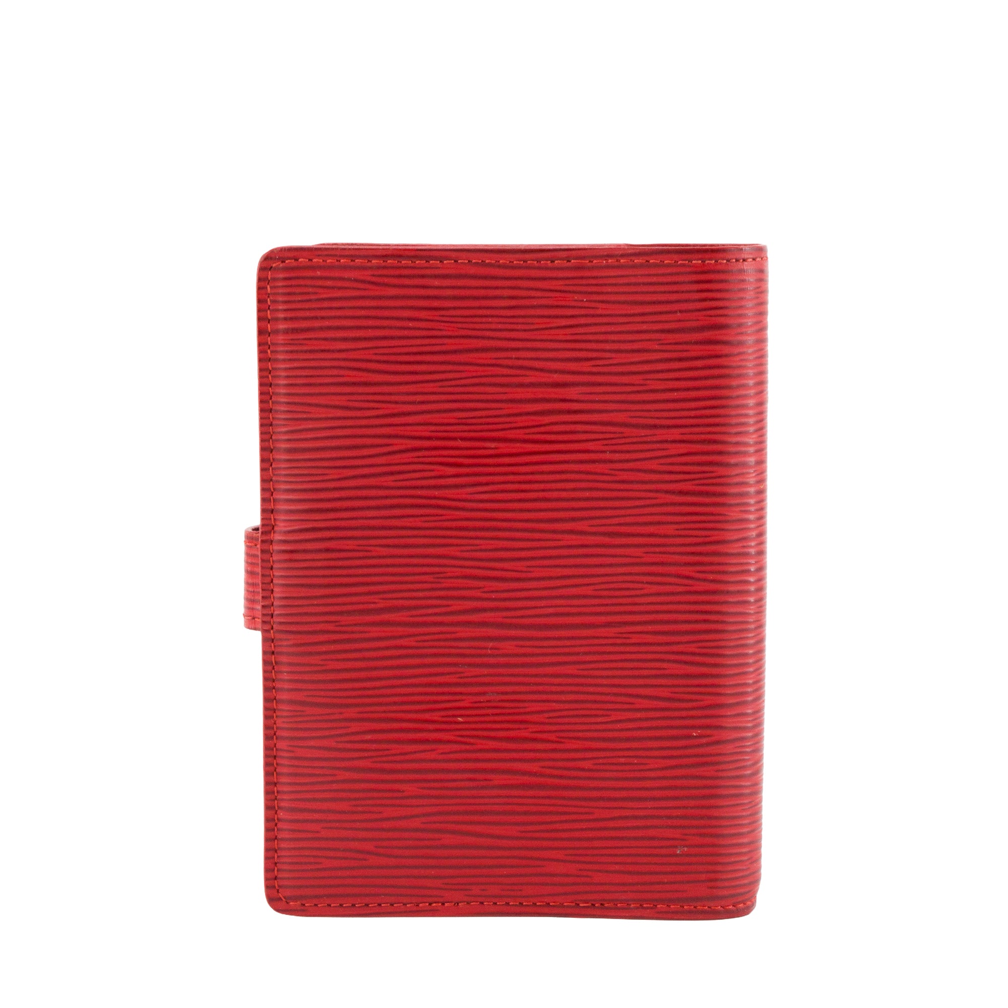 LOUIS VUITTON - Couverture Agenda Louis Vuitton en cuir épi rouge vintage