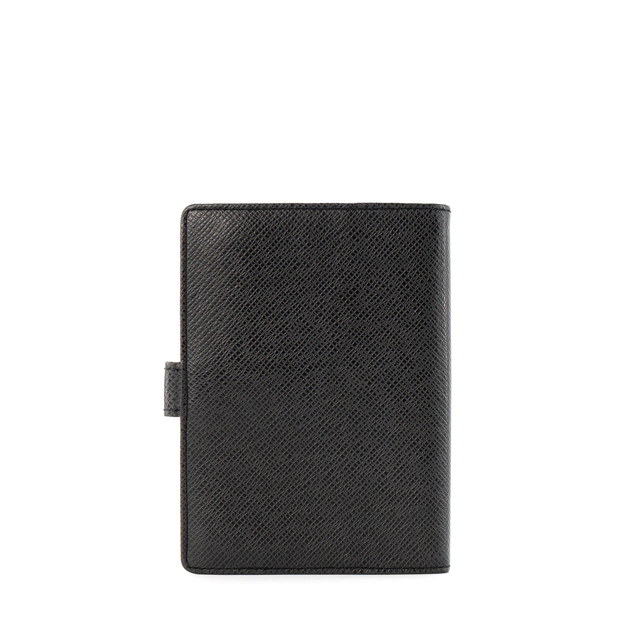 LOUIS VUITTON - Couverture Agenda Louis Vuitton en cuir grainé noir