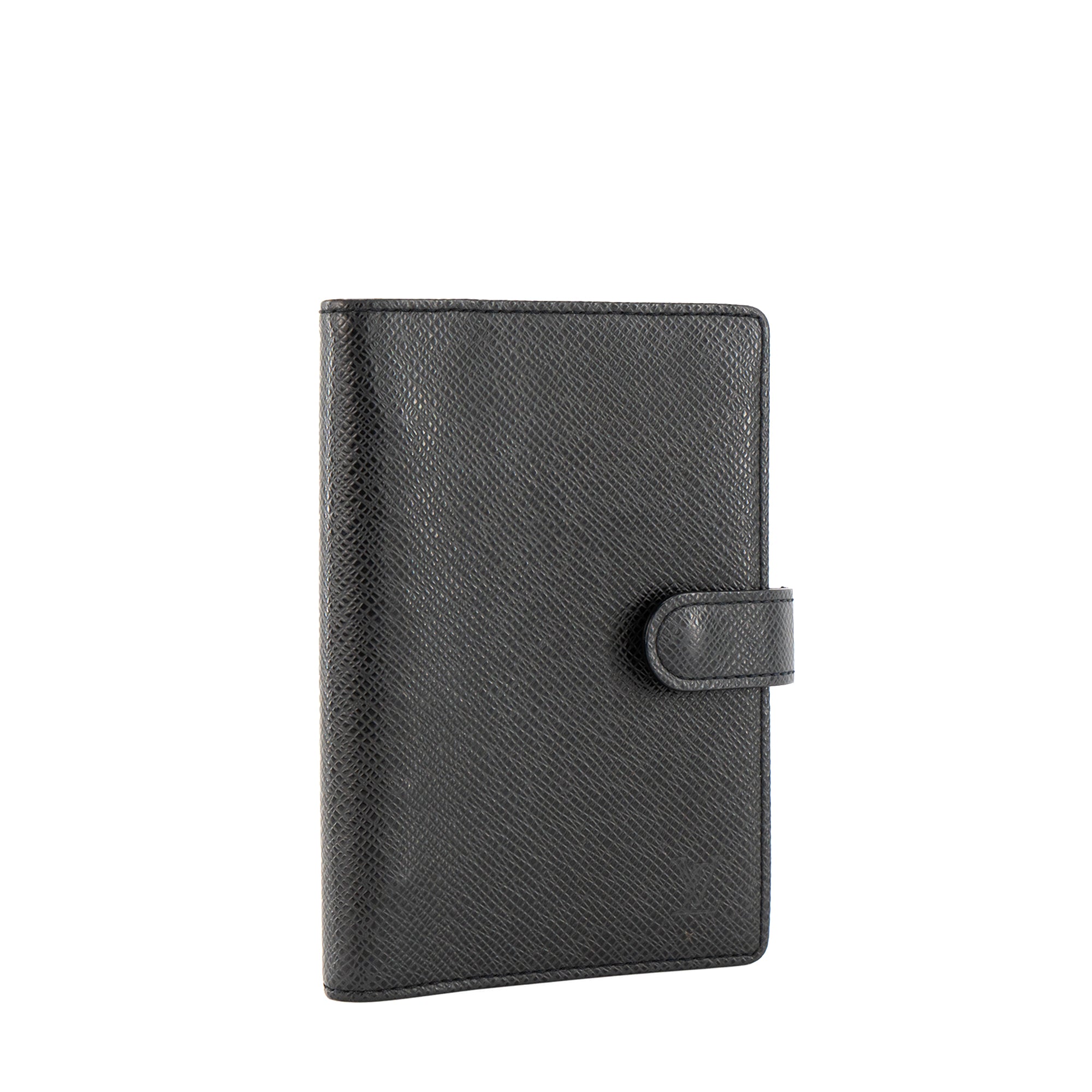 LOUIS VUITTON - Couverture Agenda Louis Vuitton en cuir grainé noir