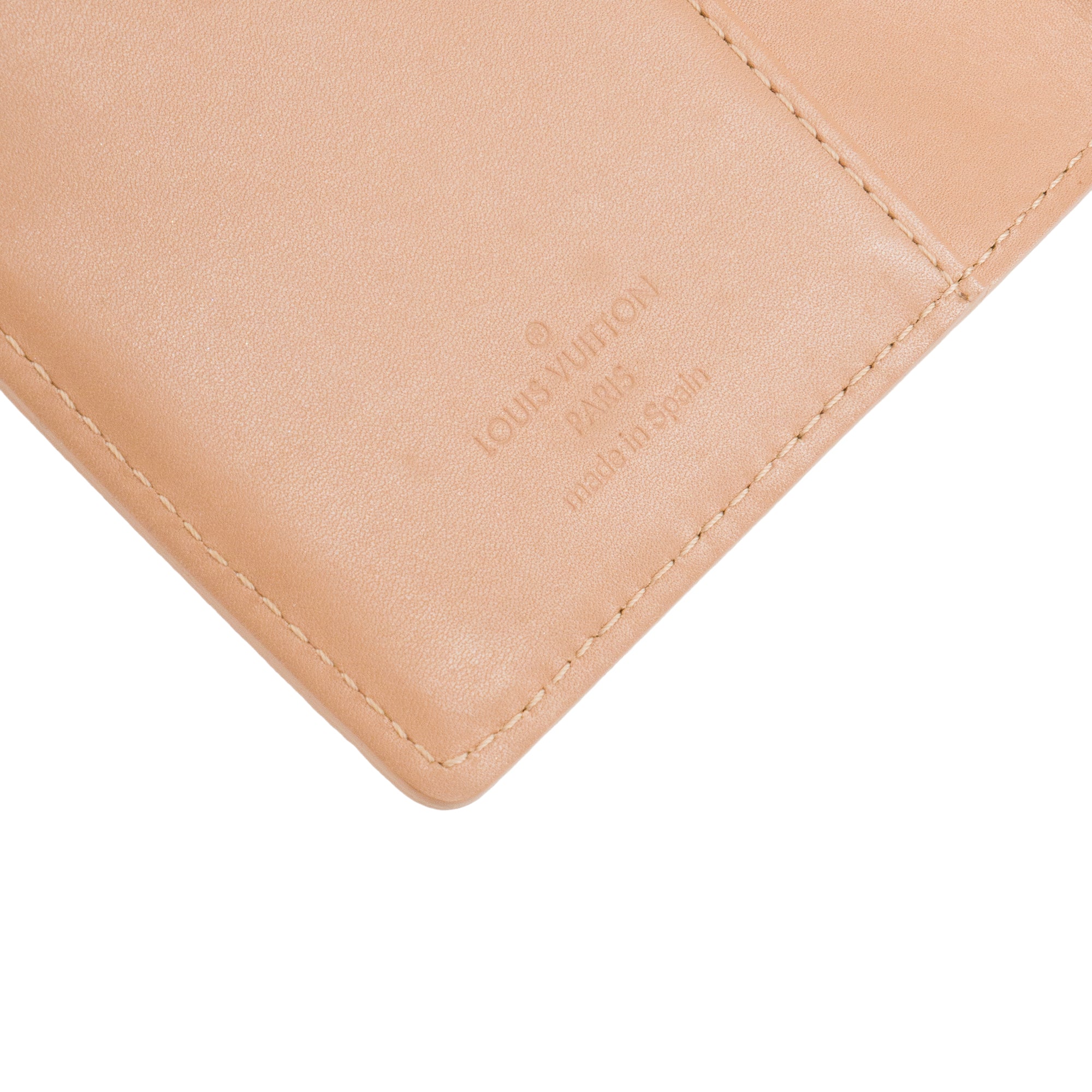 LOUIS VUITTON - Couverture Agenda Louis Vuitton en cuir verni empreinte doré vintage