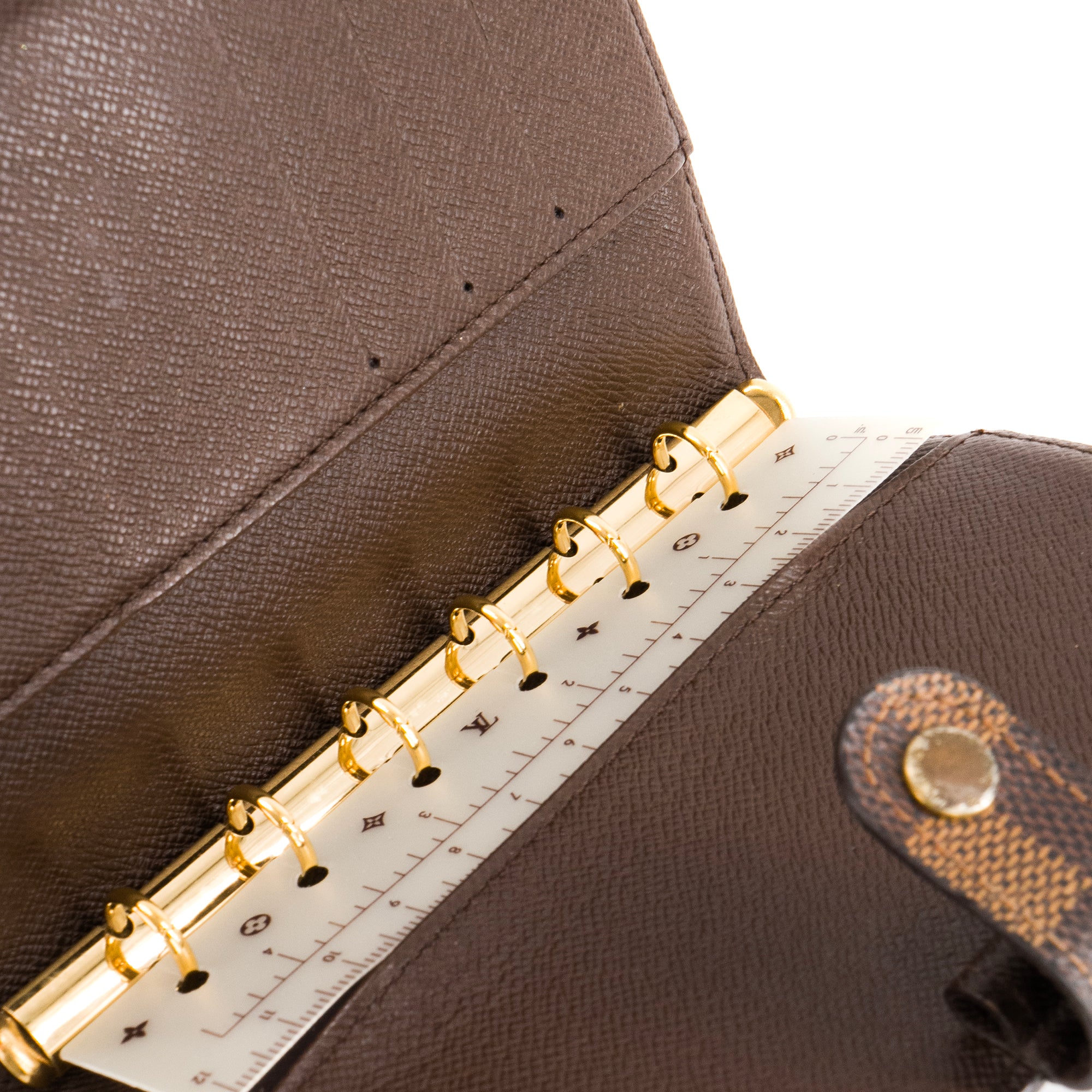 LOUIS VUITTON - Couverture Agenda Louis Vuitton en toile enduite damier ébène vintage