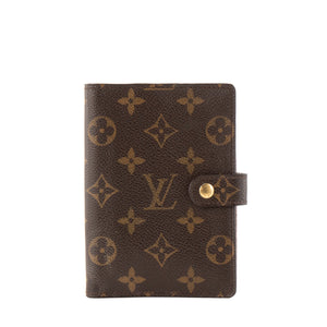 LOUIS VUITTON - Couverture Agenda Louis Vuitton en toile enduite monogrammée vintage