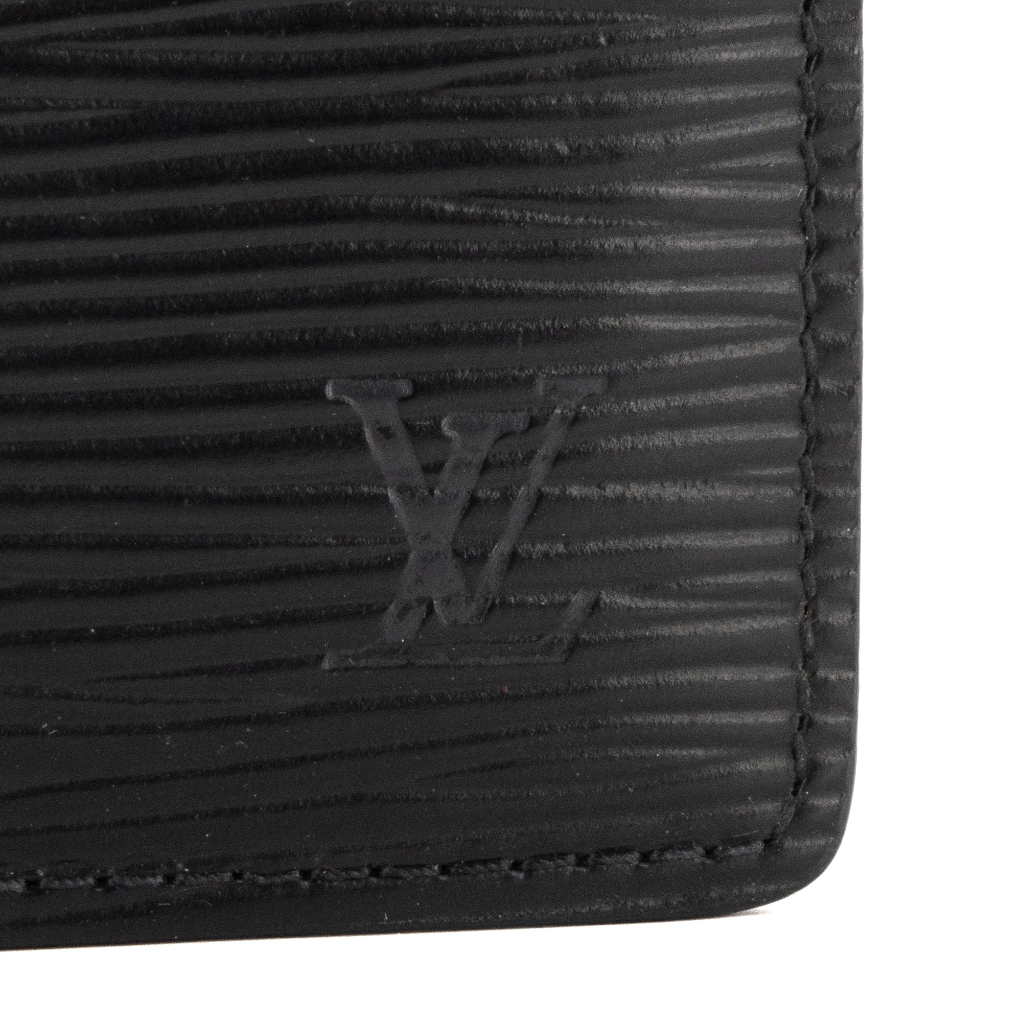 LOUIS VUITTON - Couverture Agenda PM Louis Vuitton en cuir épi noir vintage
