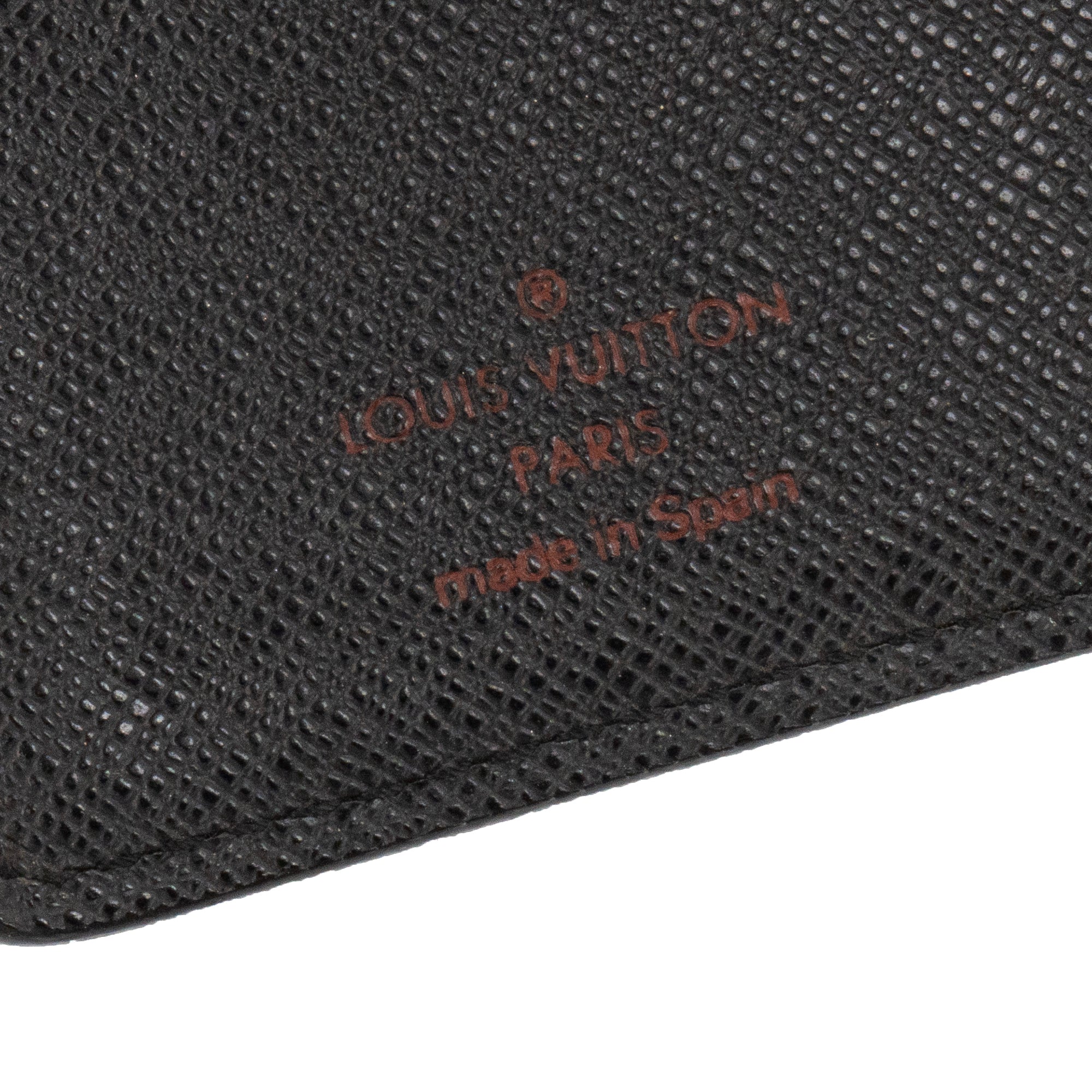 LOUIS VUITTON - Couverture Agenda PM Louis Vuitton en cuir épi noir vintage