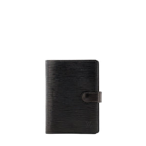 LOUIS VUITTON - Couverture agenda PM Louis Vuitton en cuir épi noir vintage