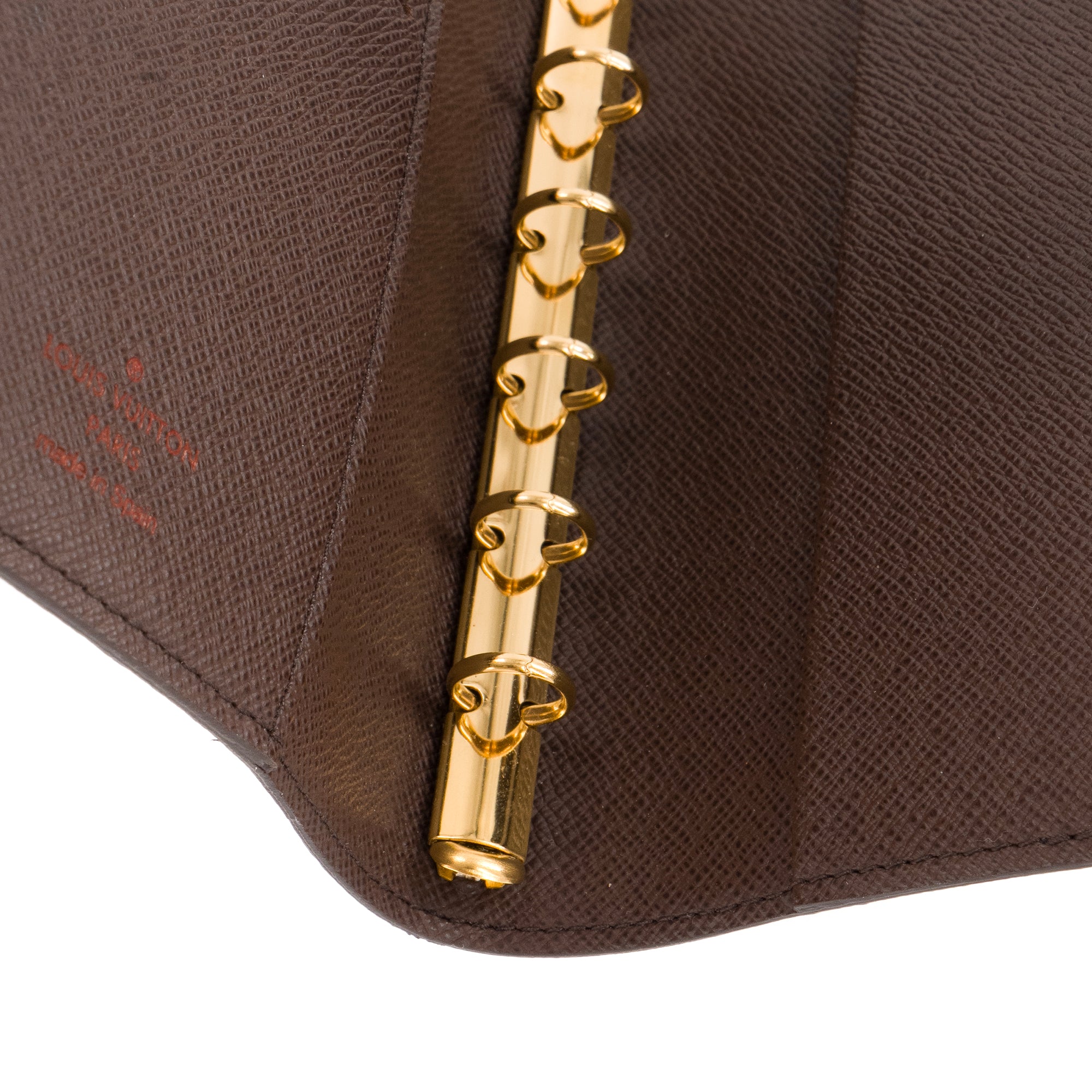 LOUIS VUITTON - Couverture Agenda PM Louis Vuitton en toile enduite damier ébène