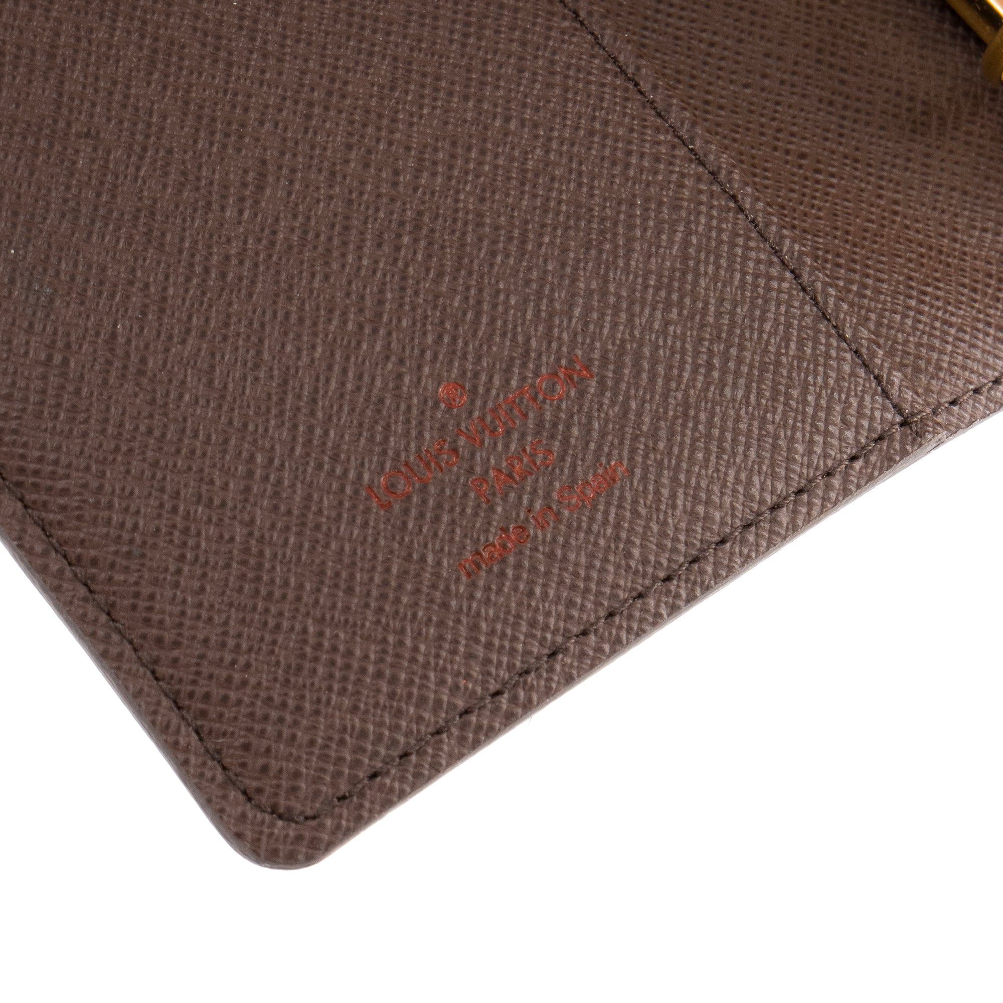 LOUIS VUITTON - Couverture Agenda PM Louis Vuitton en toile enduite damier ébène