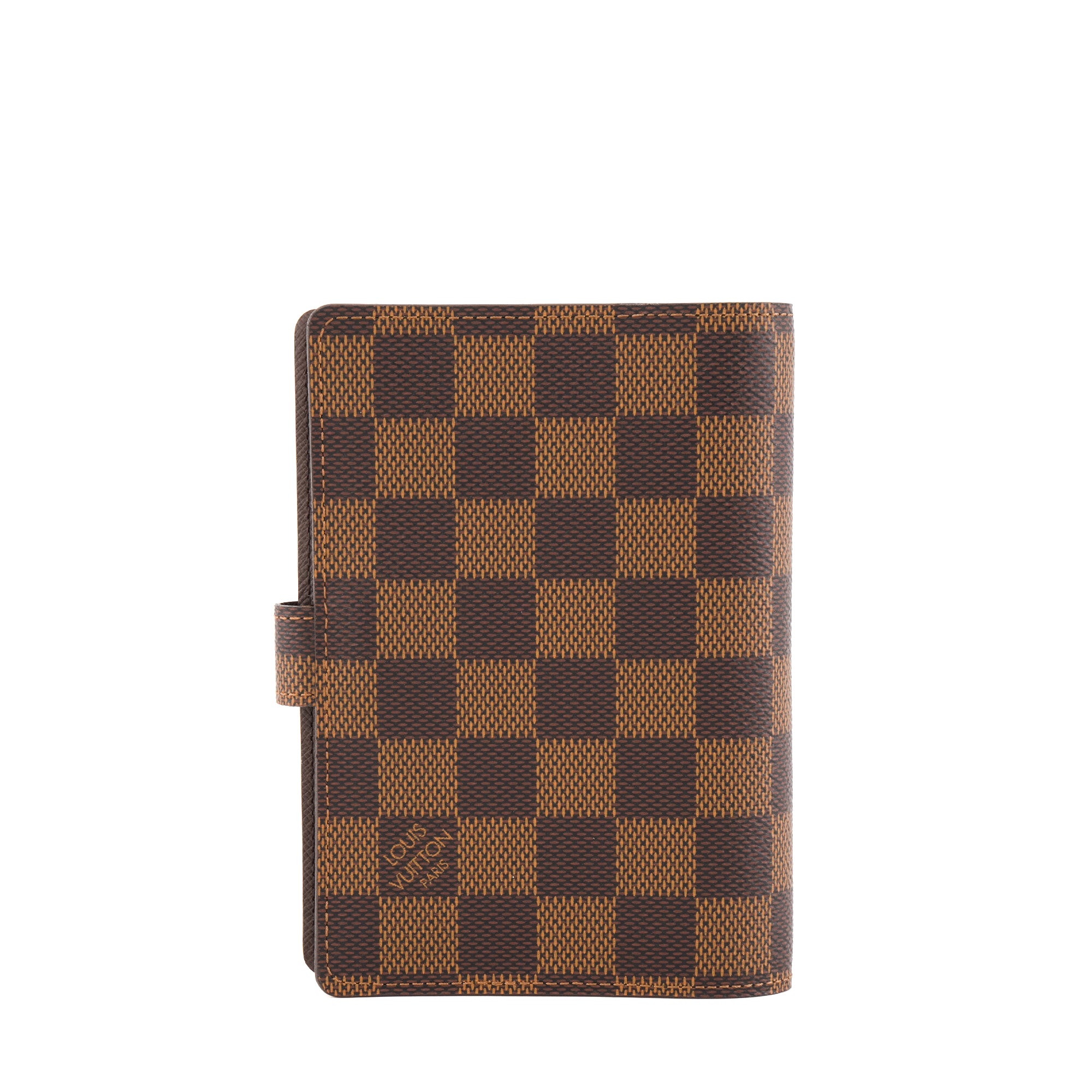 LOUIS VUITTON - Couverture Agenda PM Louis Vuitton en toile enduite damier ébène