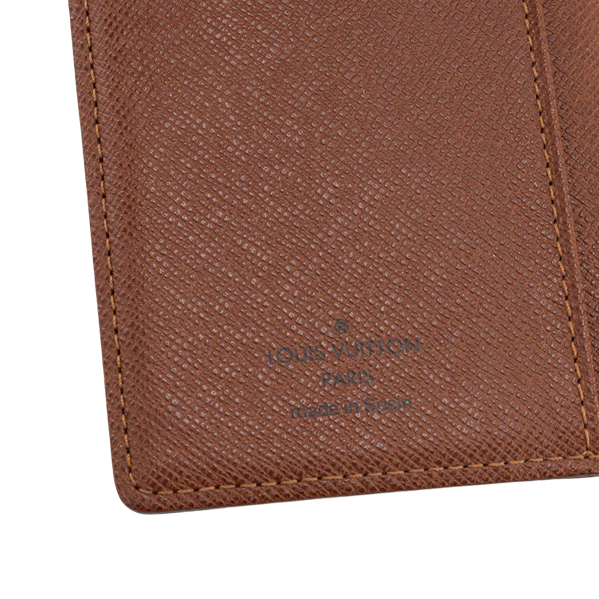 LOUIS VUITTON - Couverture Agenda PM Louis Vuitton en toile enduite monogrammée vintage
