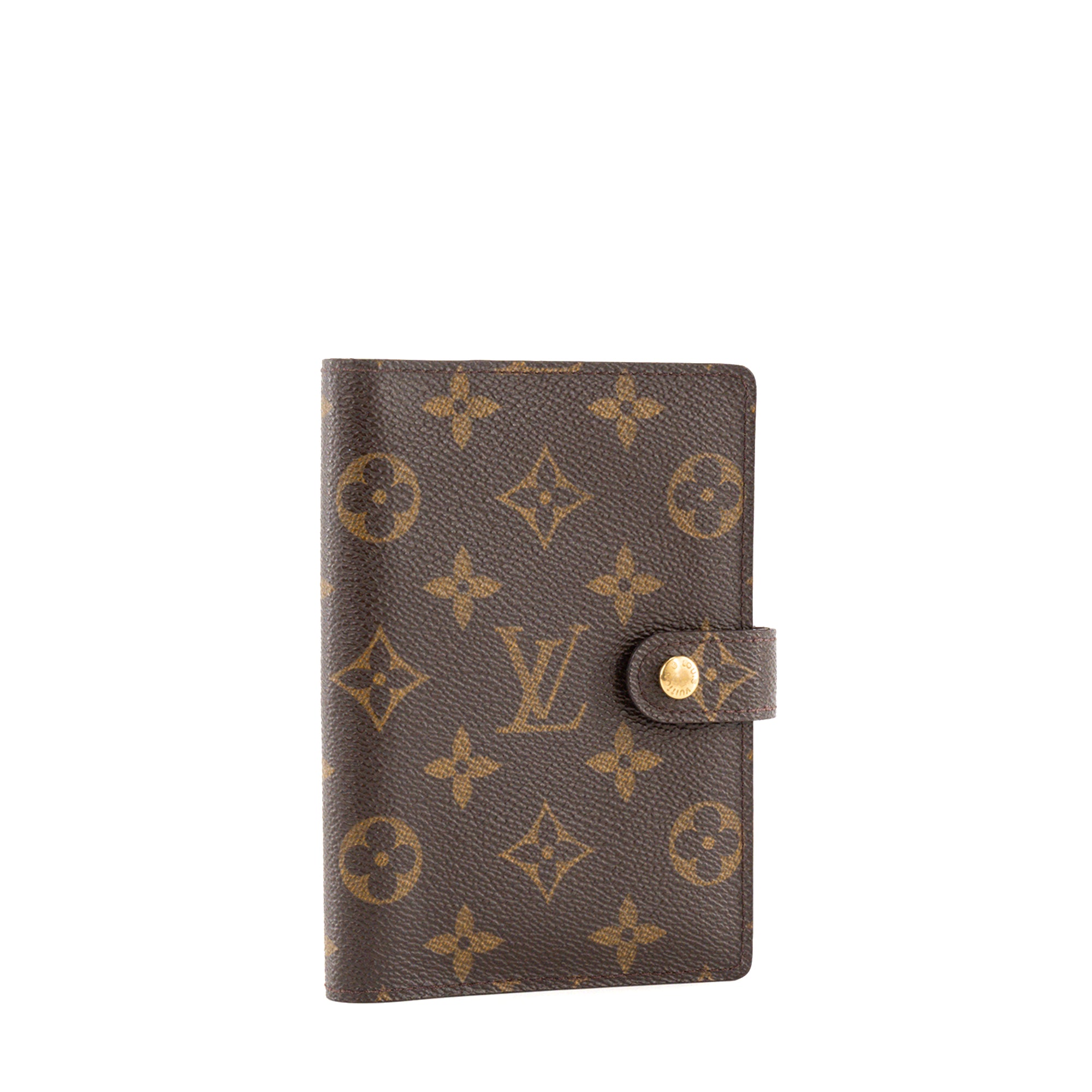 LOUIS VUITTON - Couverture Agenda PM Louis Vuitton en toile enduite monogrammée vintage