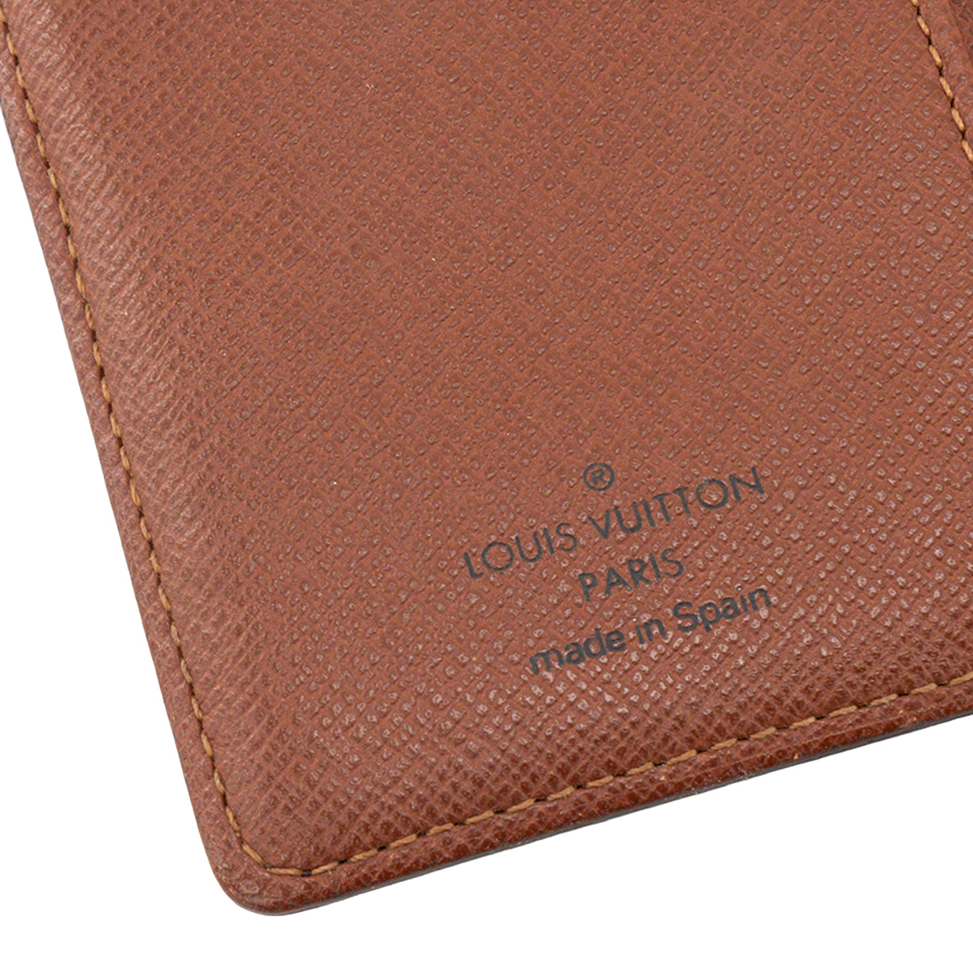 LOUIS VUITTON -  Couverture Agenda PM Louis Vuitton en toile enduite monogrammée vintage