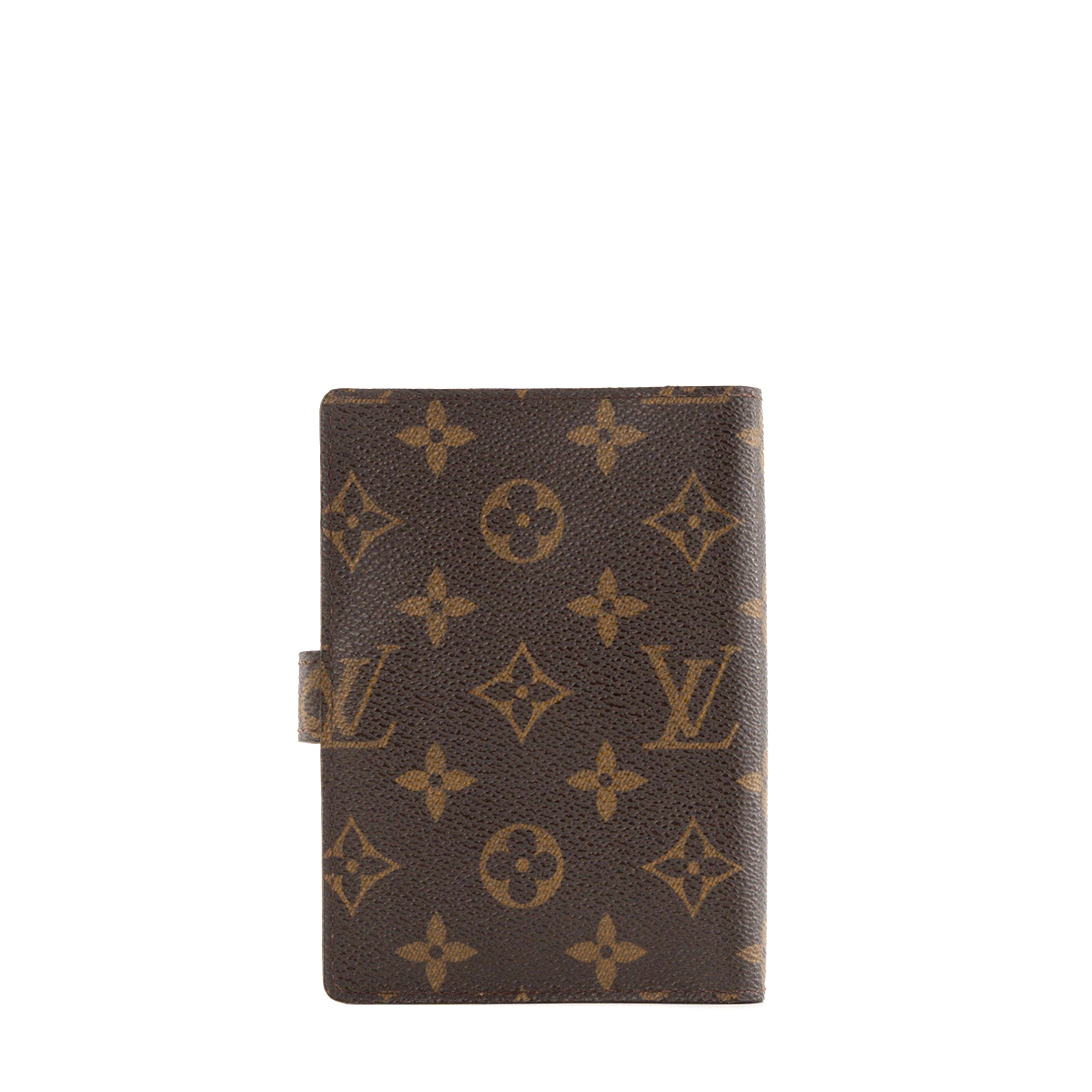 LOUIS VUITTON -  Couverture Agenda PM Louis Vuitton en toile enduite monogrammée vintage