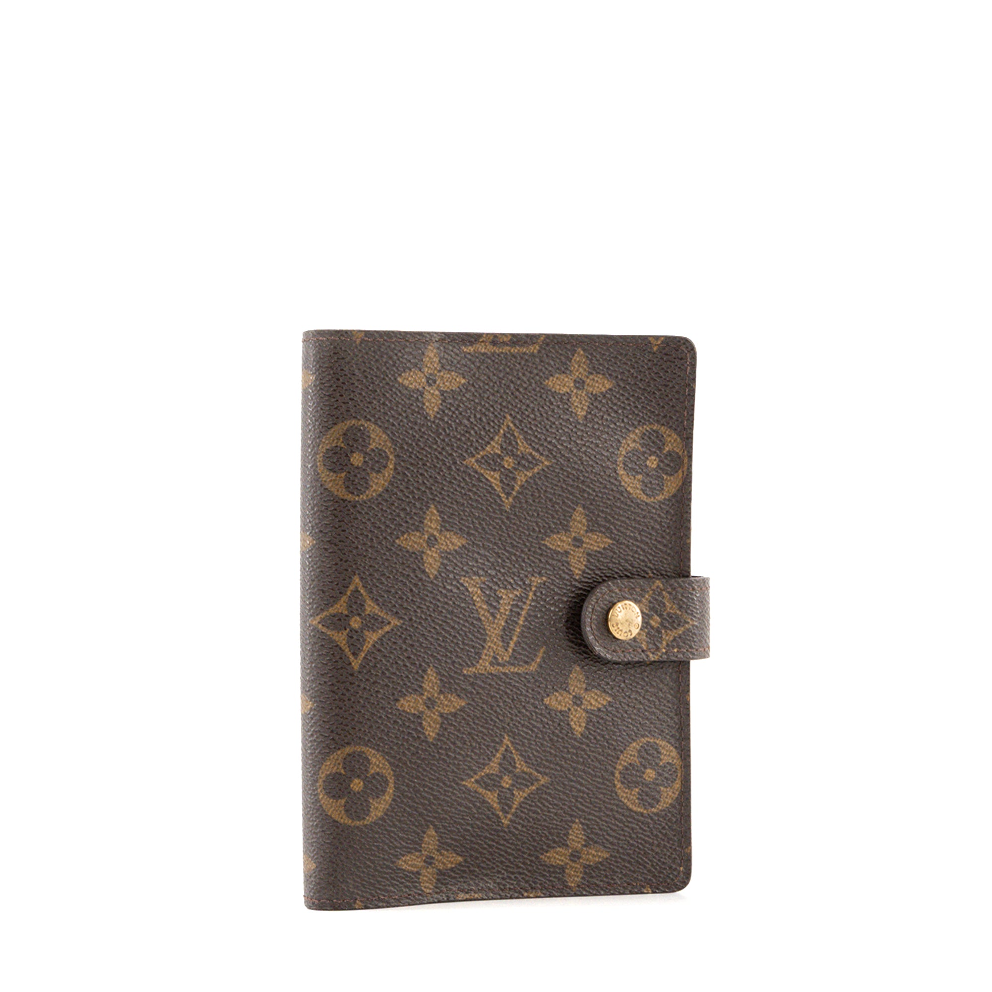 LOUIS VUITTON -  Couverture Agenda PM Louis Vuitton en toile enduite monogrammée vintage