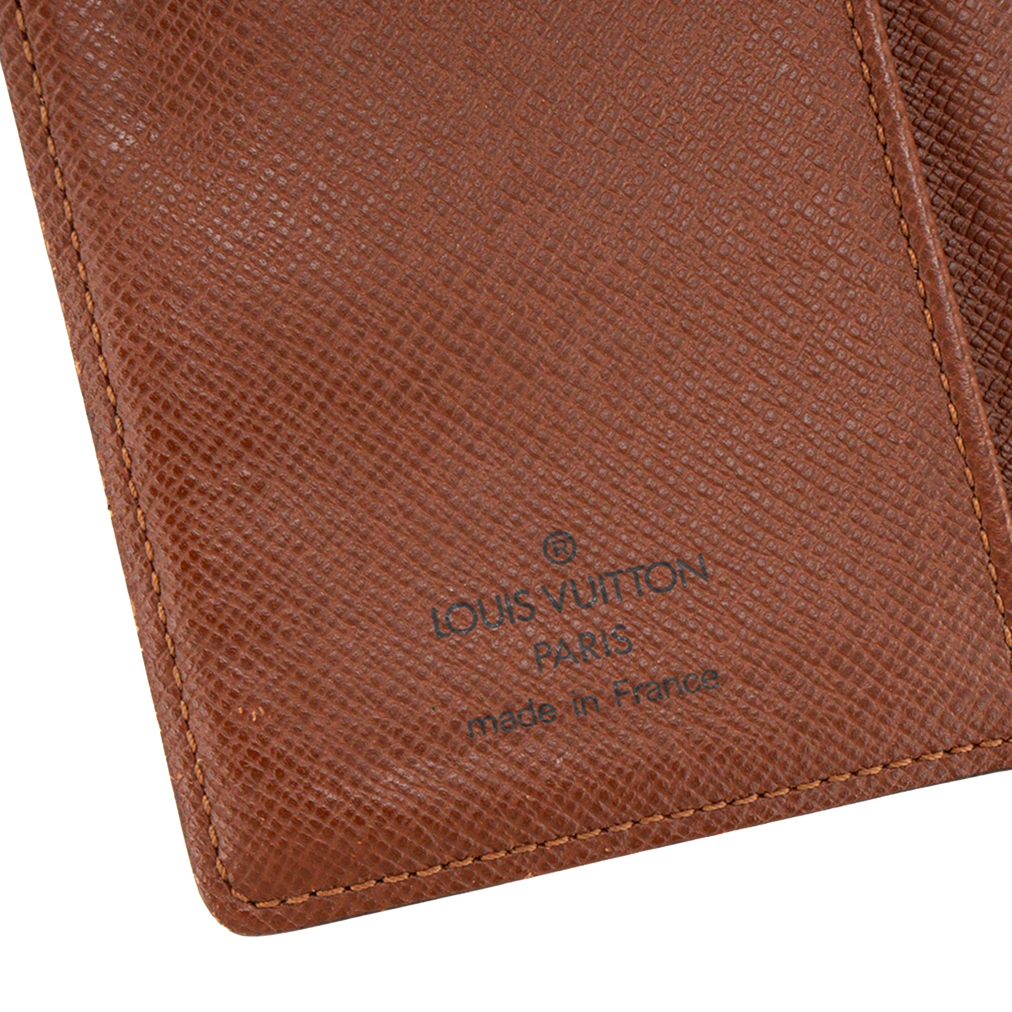 LOUIS VUITTON - Couverture Agenda PM Louis Vuitton en toile enduite monogrammée vintage