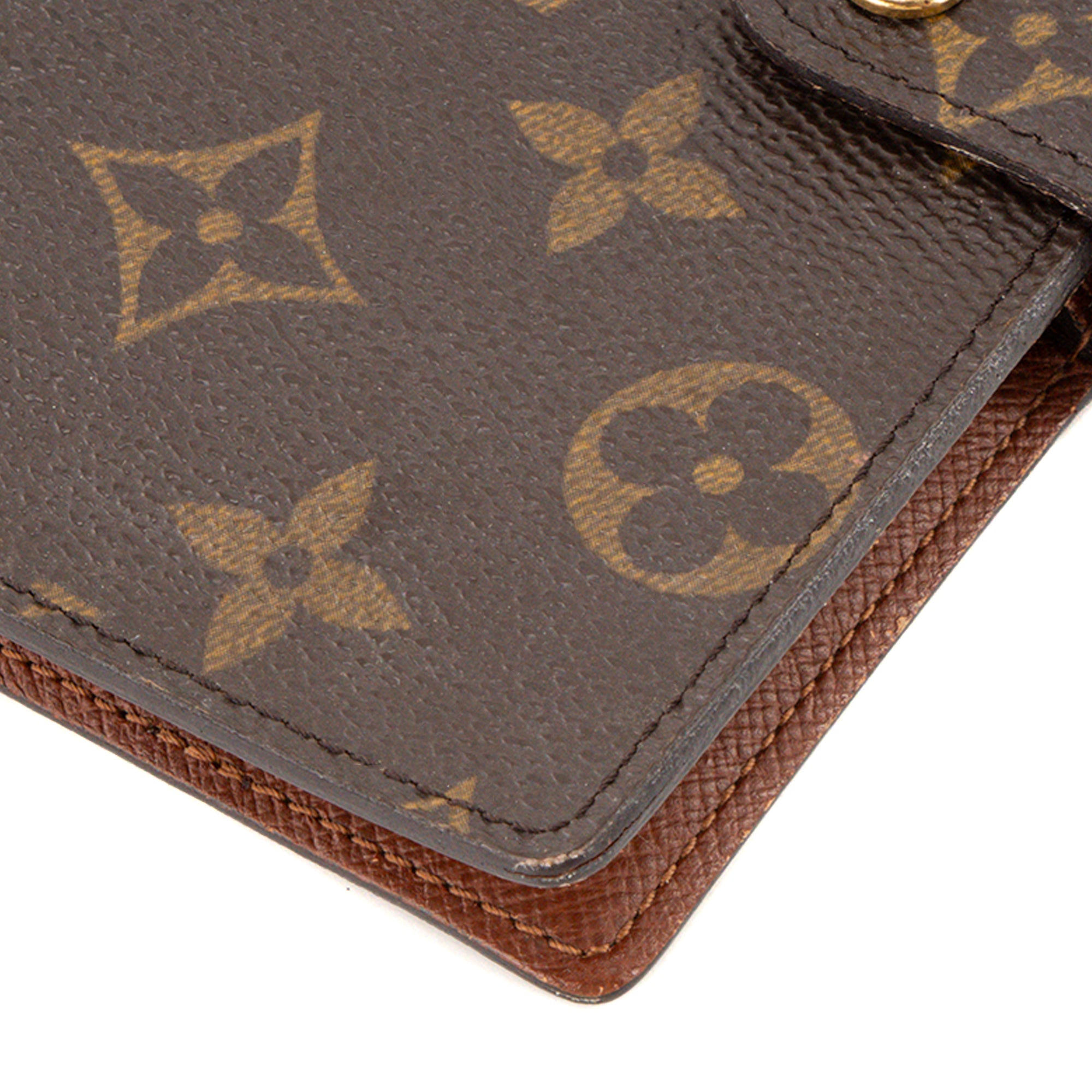 LOUIS VUITTON - Couverture Agenda PM Louis Vuitton en toile enduite monogrammée vintage
