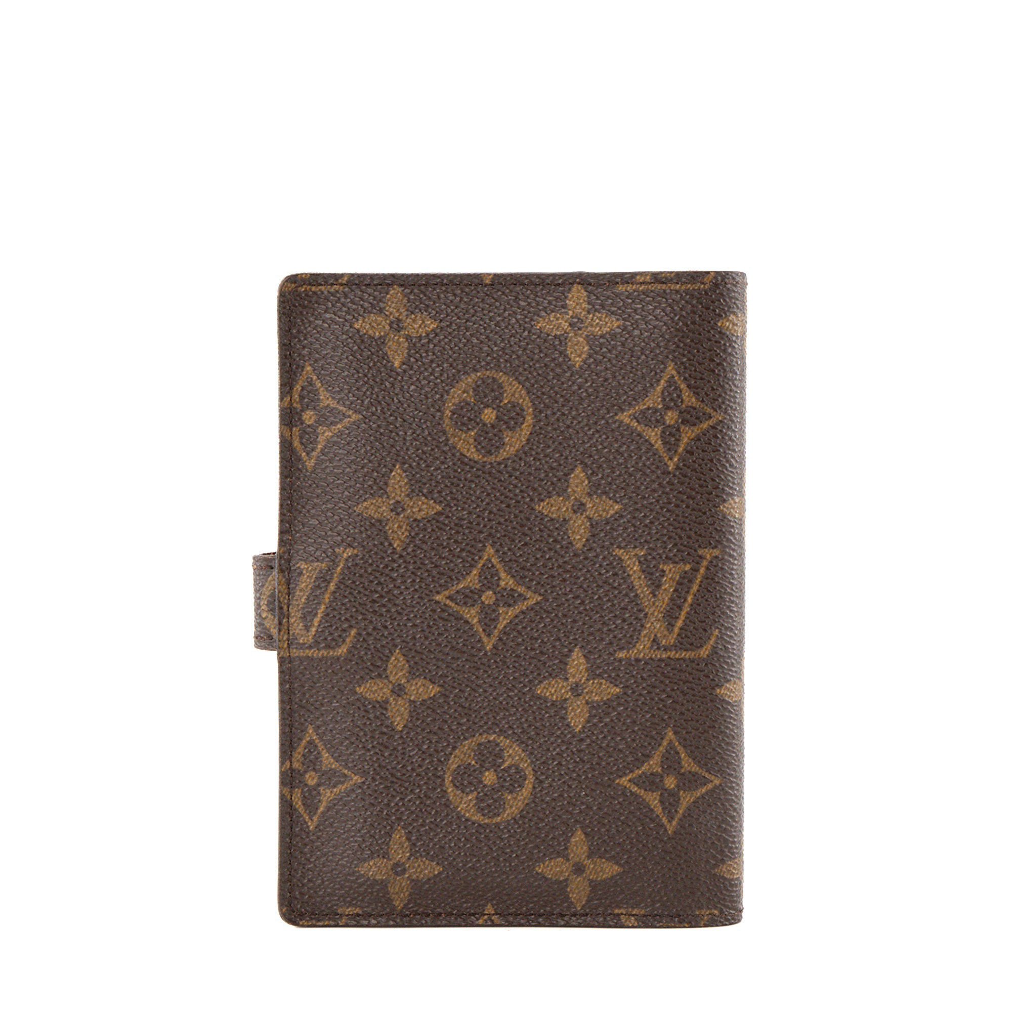 LOUIS VUITTON - Couverture Agenda PM Louis Vuitton en toile enduite monogrammée vintage