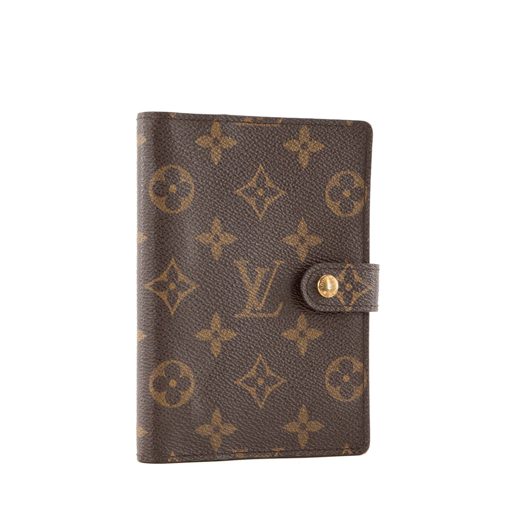 LOUIS VUITTON - Couverture Agenda PM Louis Vuitton en toile enduite monogrammée vintage