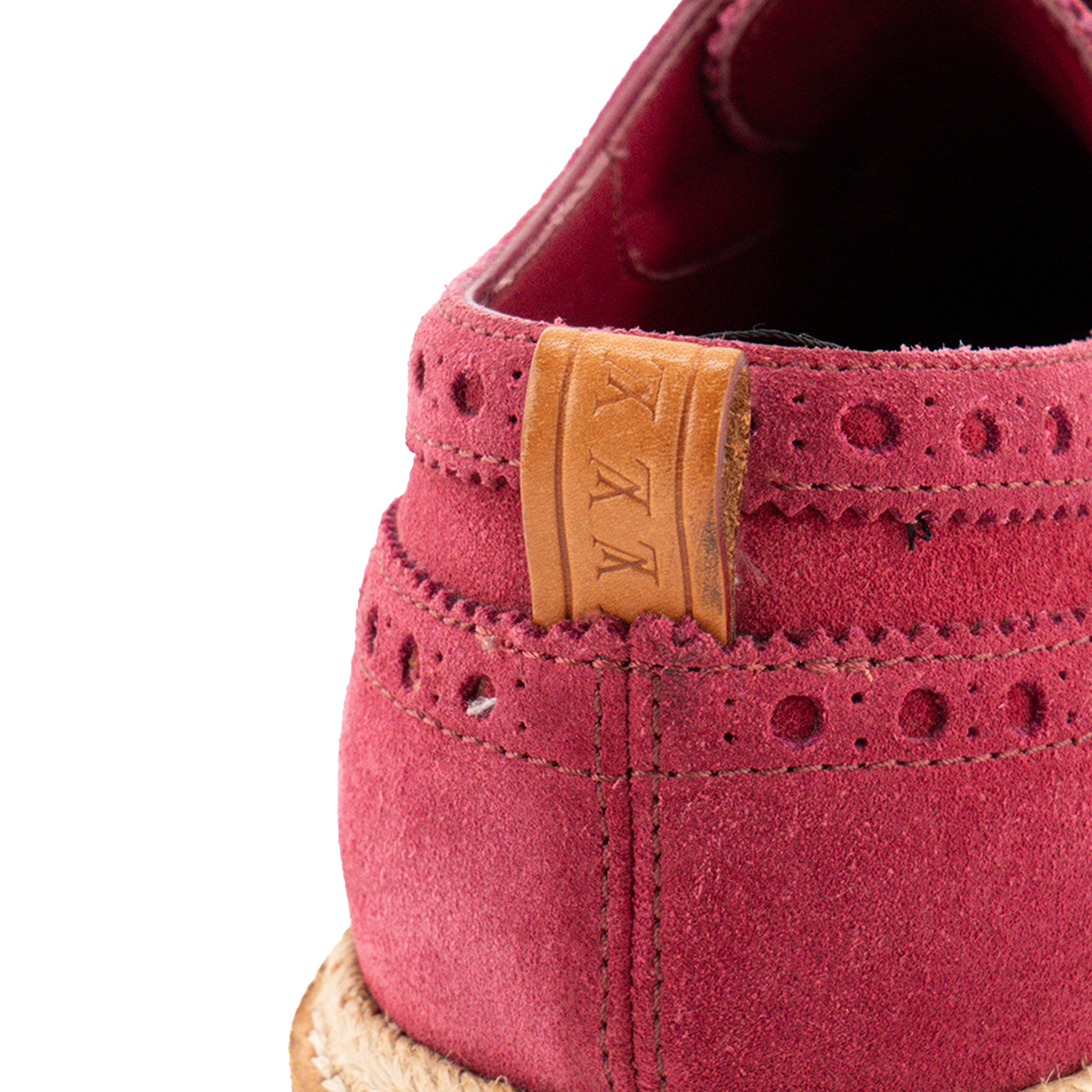 LOUIS VUITTON - Derbies Louis Vuitton en daim rose (T41,5)