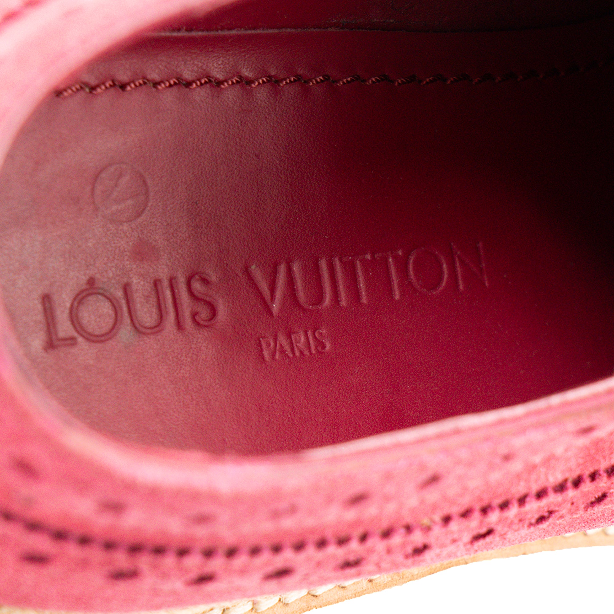 LOUIS VUITTON - Derbies Louis Vuitton en daim rose (T41,5)