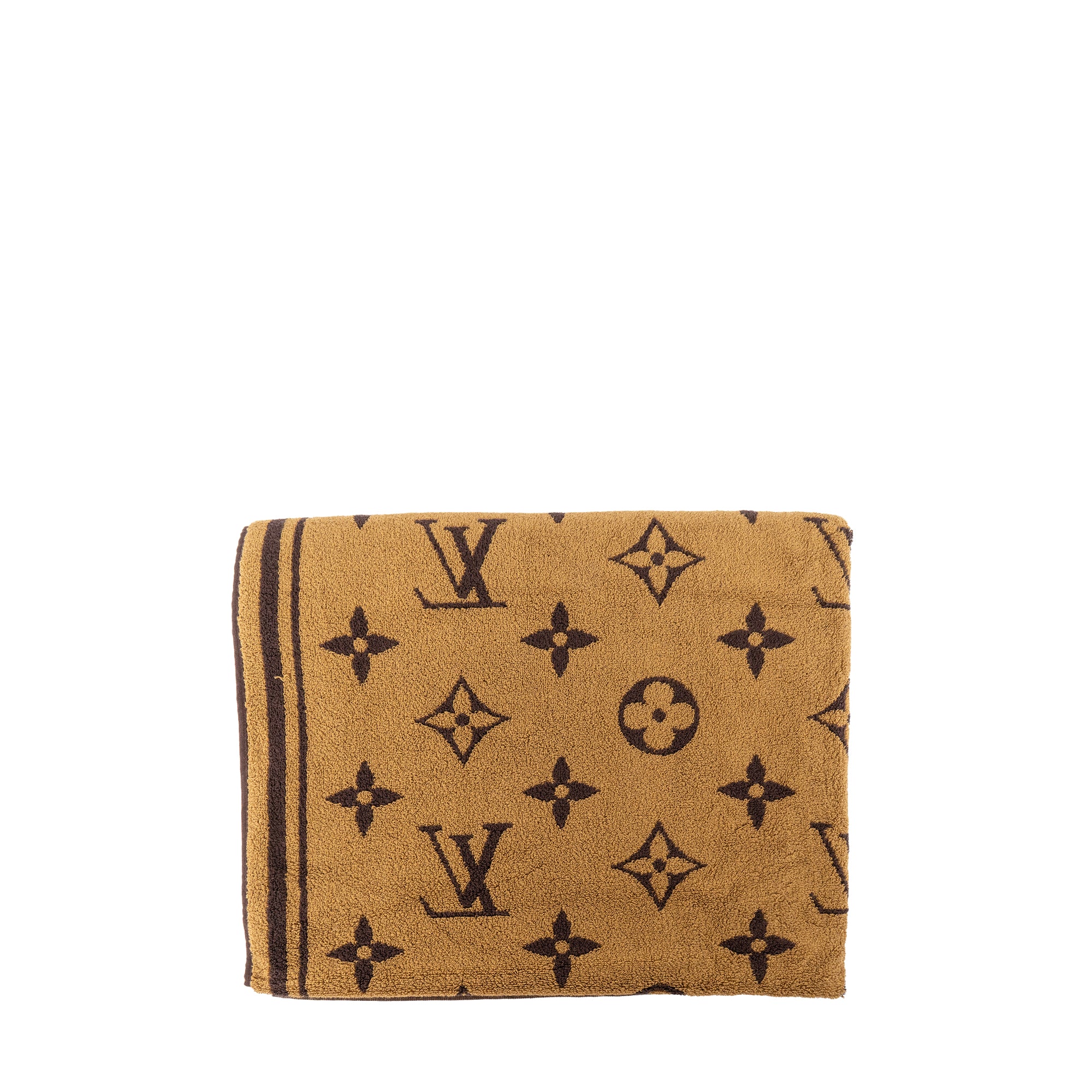 LOUIS VUITTON - Drap de bain monogrammé Louis Vuitton en coton