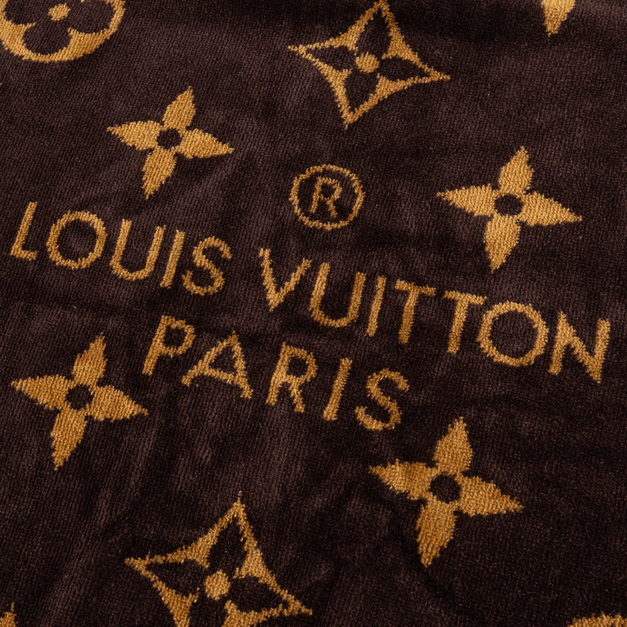 LOUIS VUITTON - Drap de bain monogrammé Louis Vuitton en coton