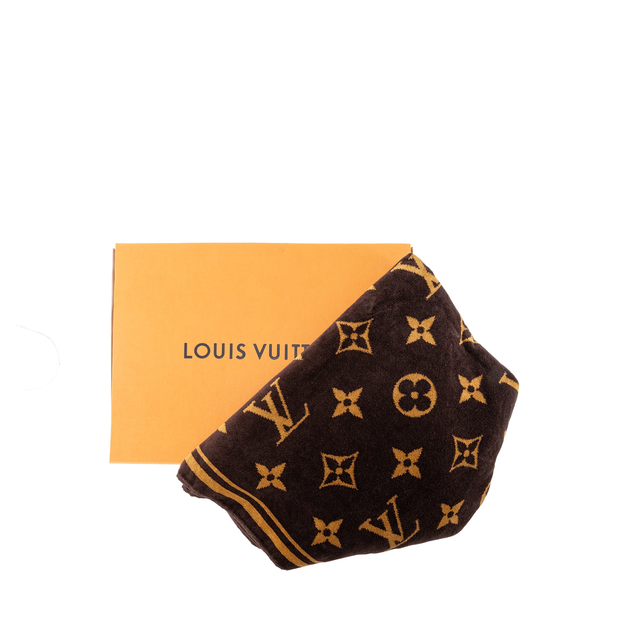 LOUIS VUITTON - Drap de bain monogrammé Louis Vuitton en coton